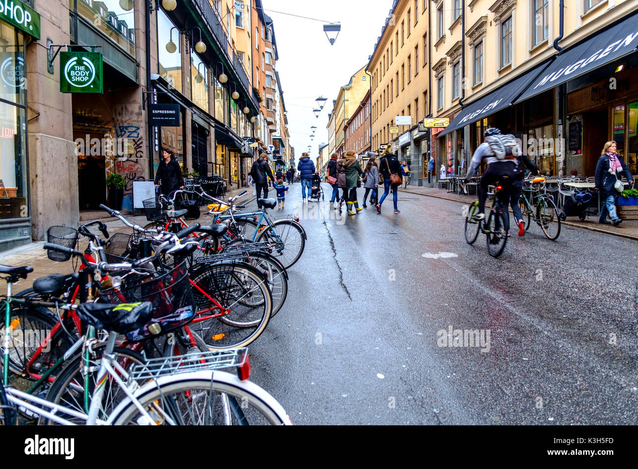 Gotgatan Street in Sodermalm district in Stockholm, Sweden Europe Stock Photo
