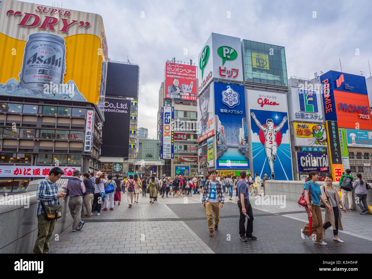 Japan, Osaka City, Dotombori entertainment and shopping District Stock Photo