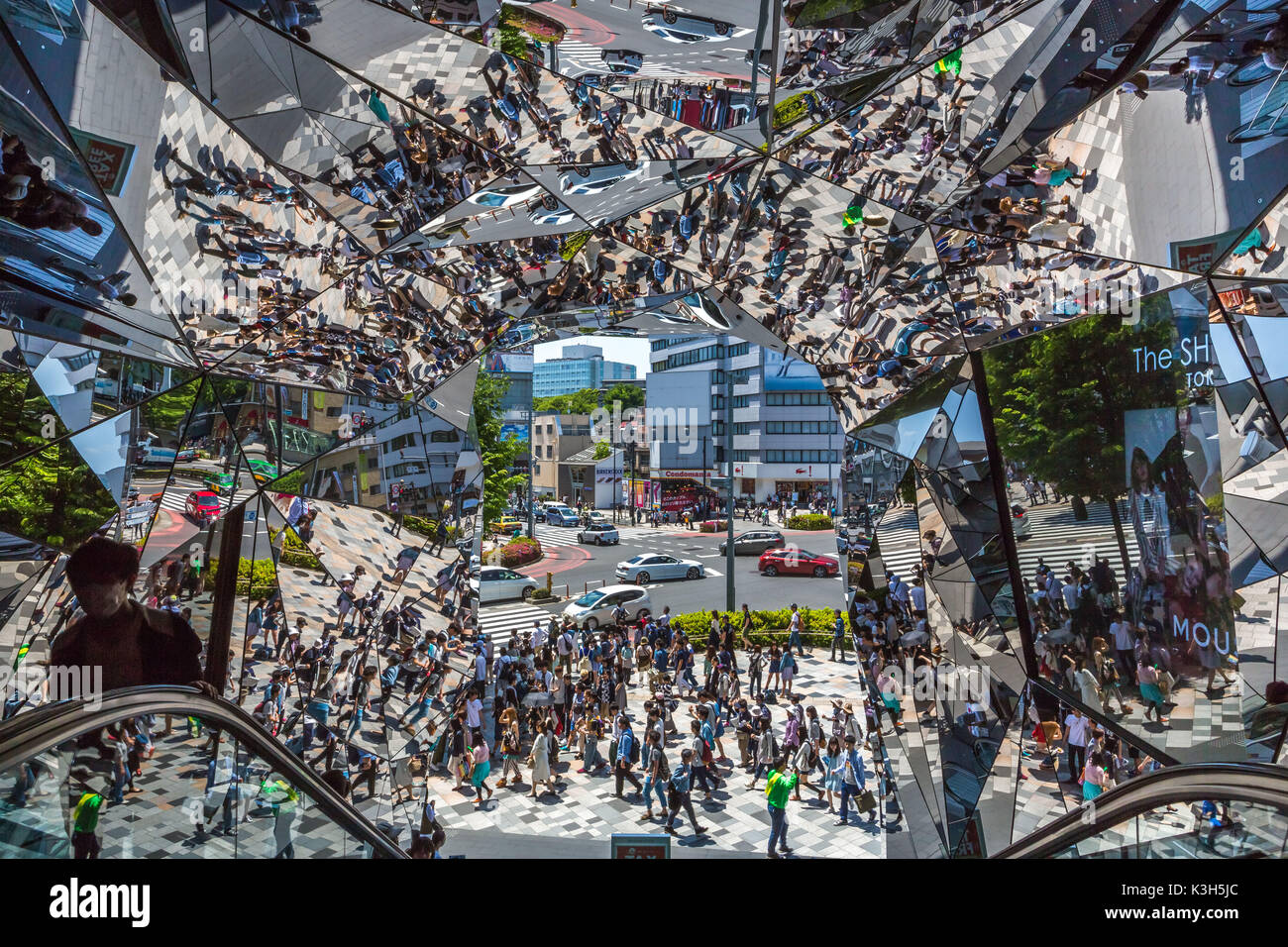 Japan, Tokyo City, Shibuya District, Omotesando ´s Tokyu Bldg. entrance. Stock Photo