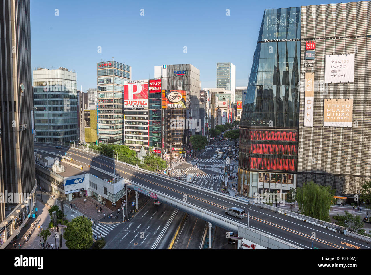 Japan, Tokyo City, Ginza District, Harumi Dori Avenue Stock Photo - Alamy