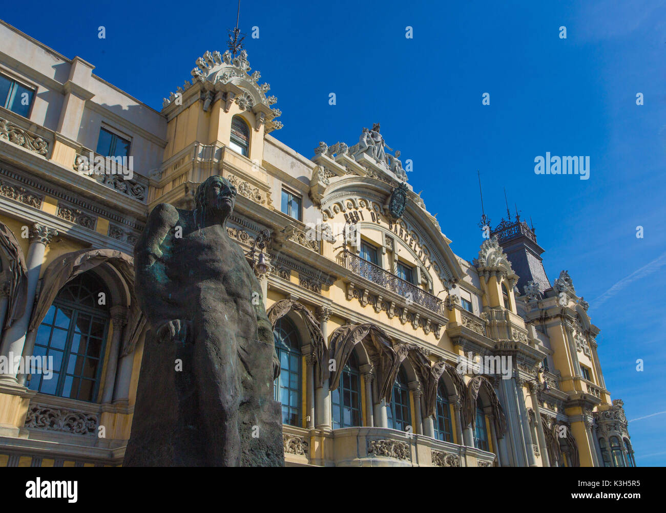 Spain, Catalonia, Barcelona City, Port Authority Building Stock Photo