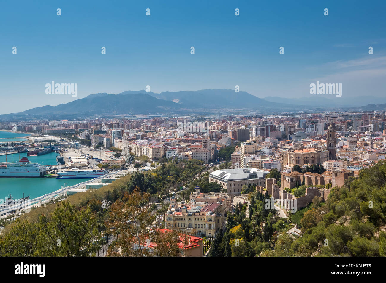 Spain, Andalucia, Malaga City, Stock Photo