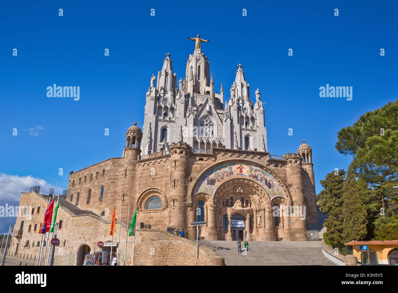 Spain, Catalonia, Barcelona City, Tibidabo Peak, Holly Heart Church Stock Photo