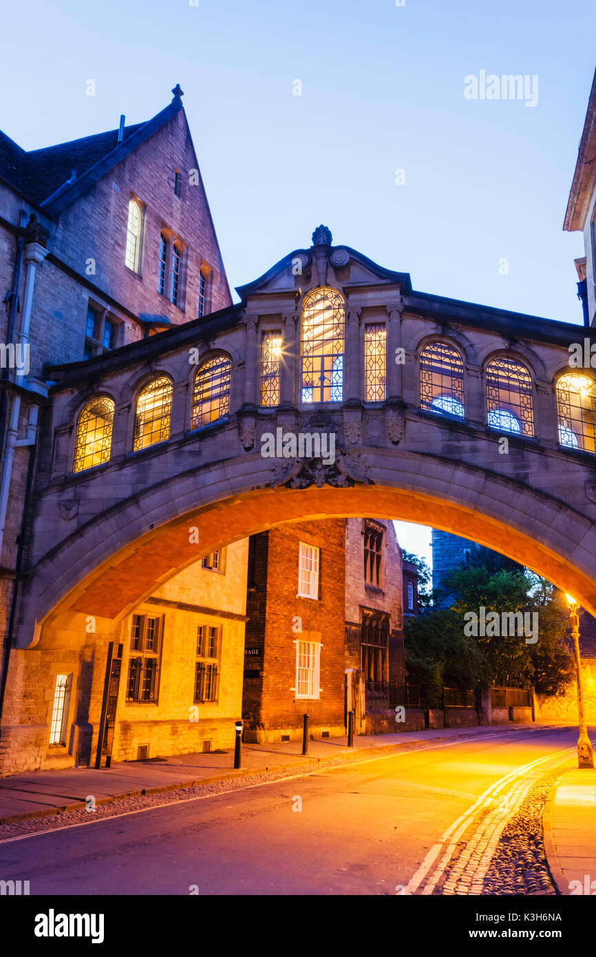 England, Oxfordshire, Oxford, Hertford College, Bridge of Sighs Stock Photo