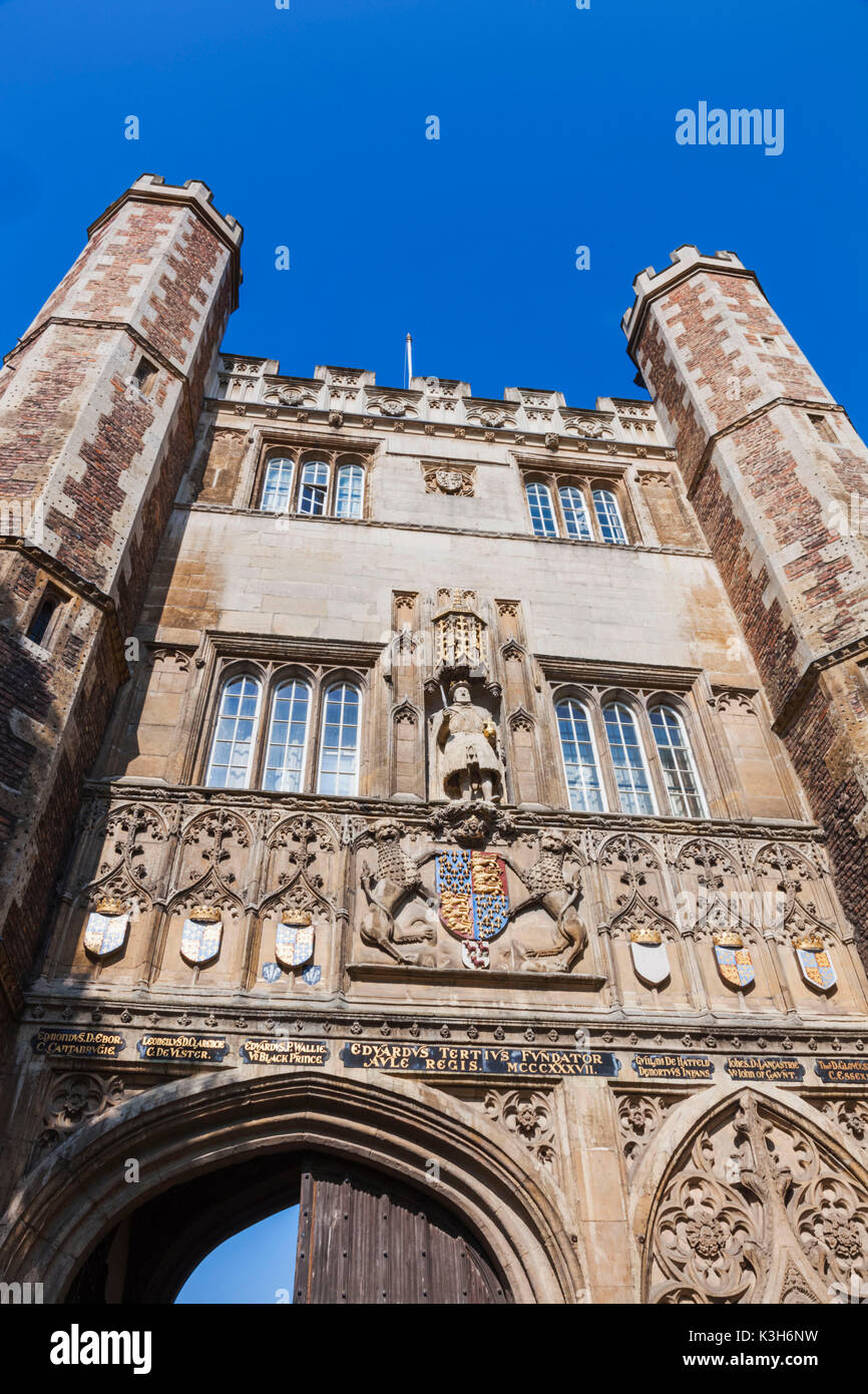 England, Cambridgeshire, Cambridge, Trinity College, The Great Gate Stock Photo