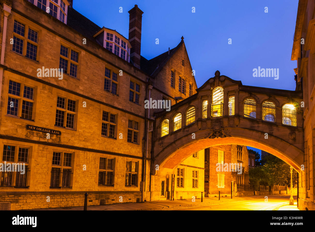 England, Oxfordshire, Oxford, Hertford College, Bridge of Sighs Stock Photo