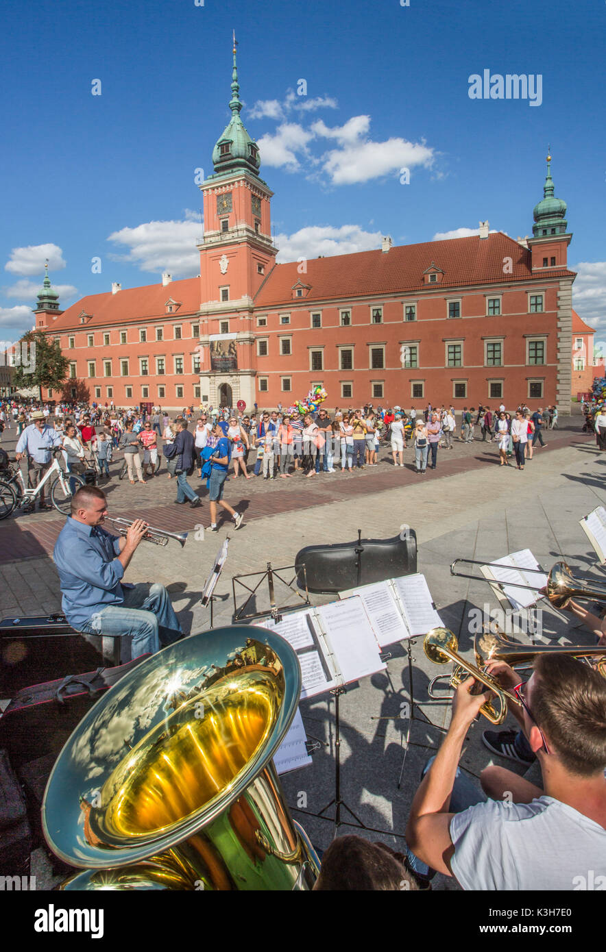 Poland, Warzaw City, Old Town, Warsaw Castle, Castle Square Stock Photo