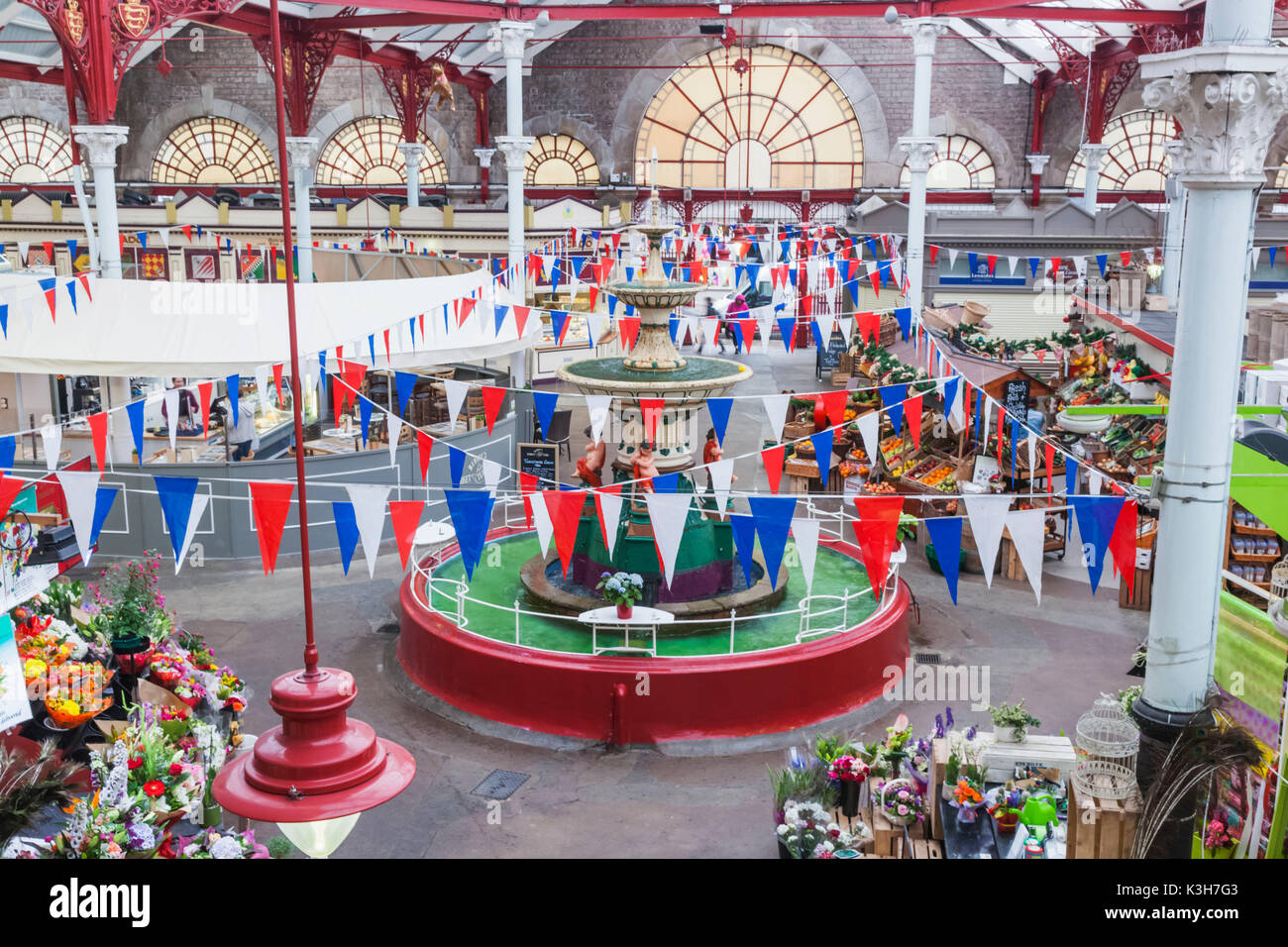 United Kingdom, Channel Islands, Jersey, St.Helier, Central Market Stock Photo