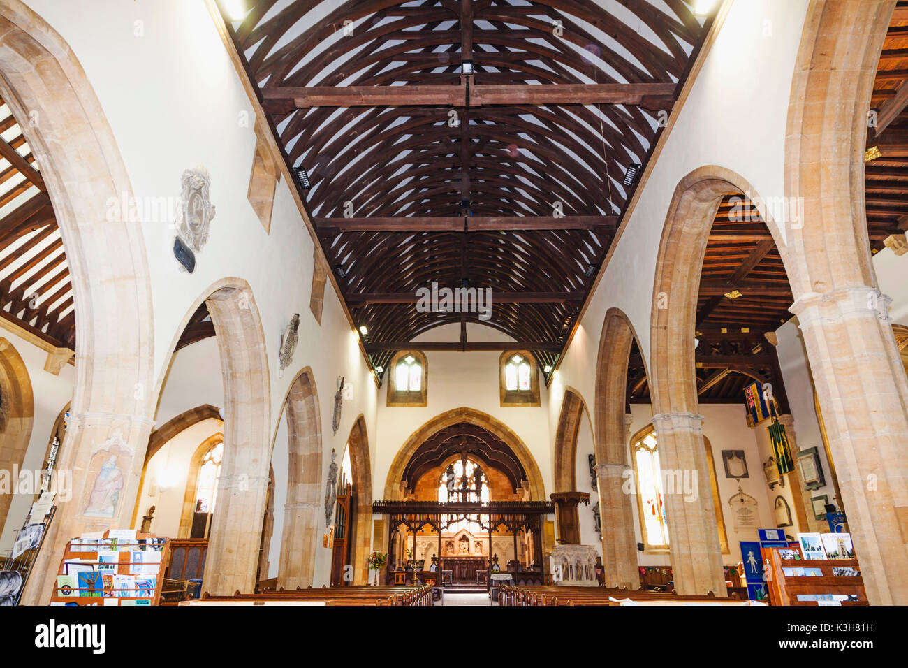 England, Worcestershire, Cotswolds, Evesham, Evesham Abbey, St Lawrence Church Stock Photo