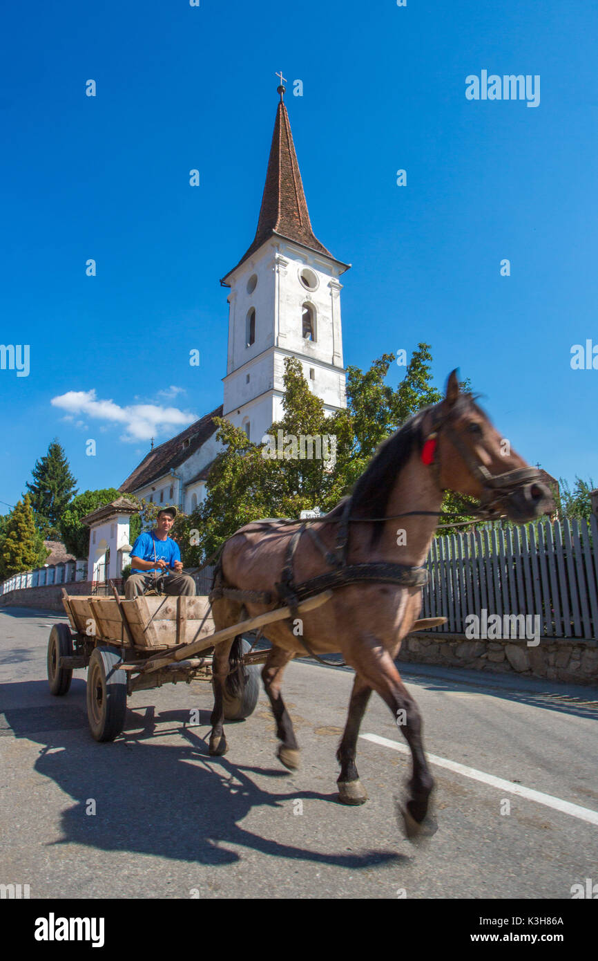 Romania, Sibiel village near Sibiu City, local transport Stock Photo