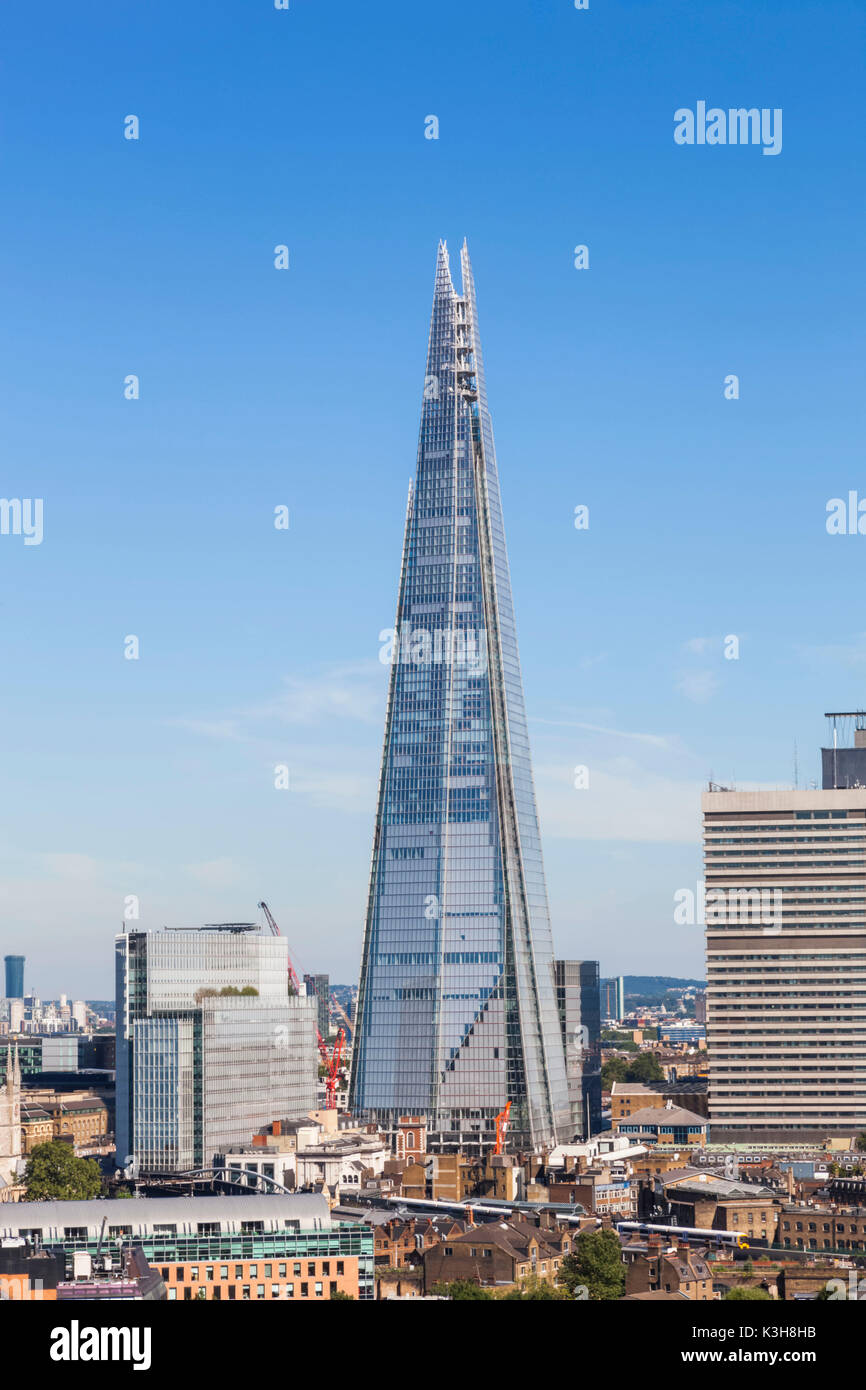 England, London, View of Southwark and The Shard from Tate Modern Stock Photo