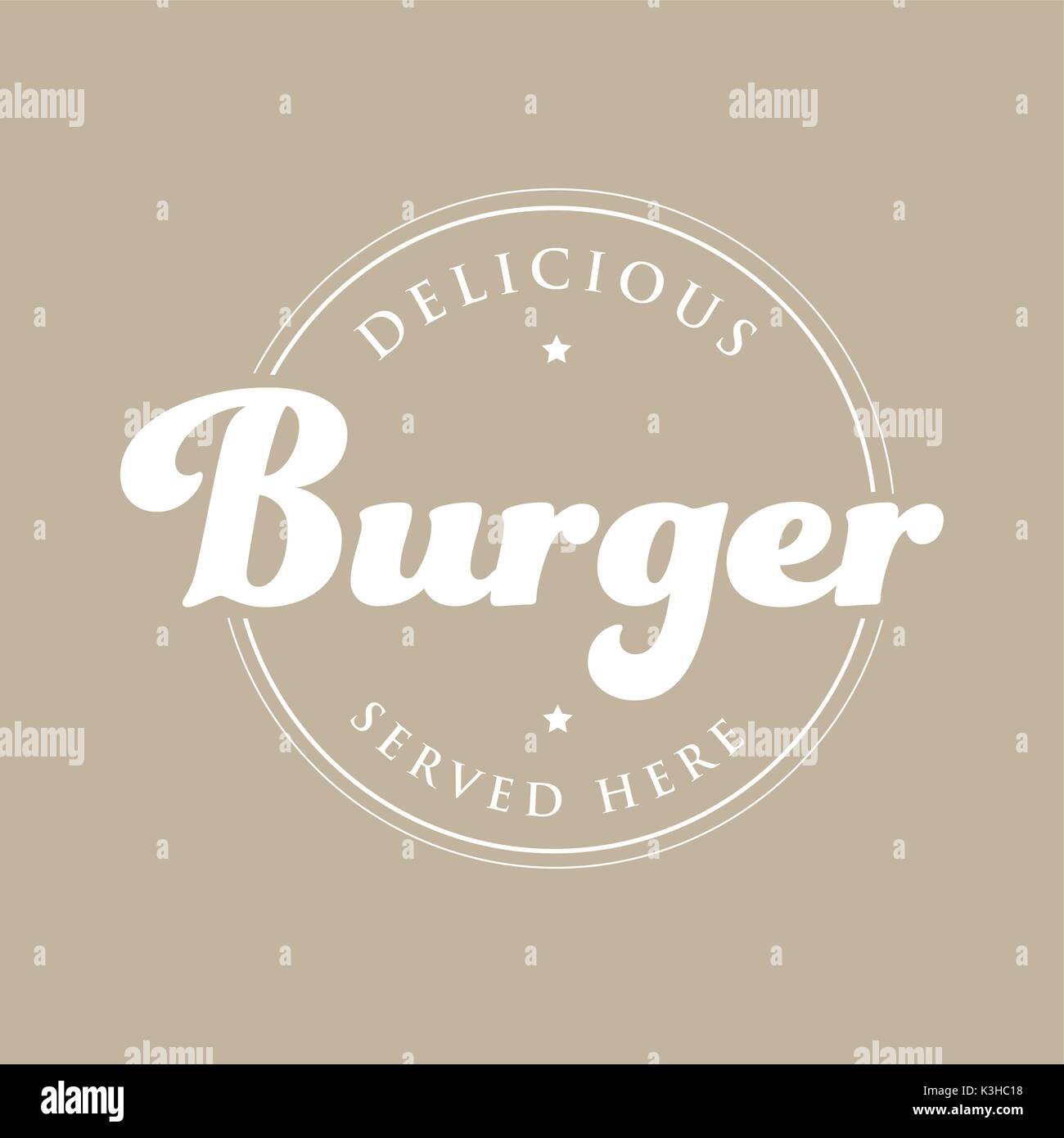 Burger vintage stamp black Stock Vector