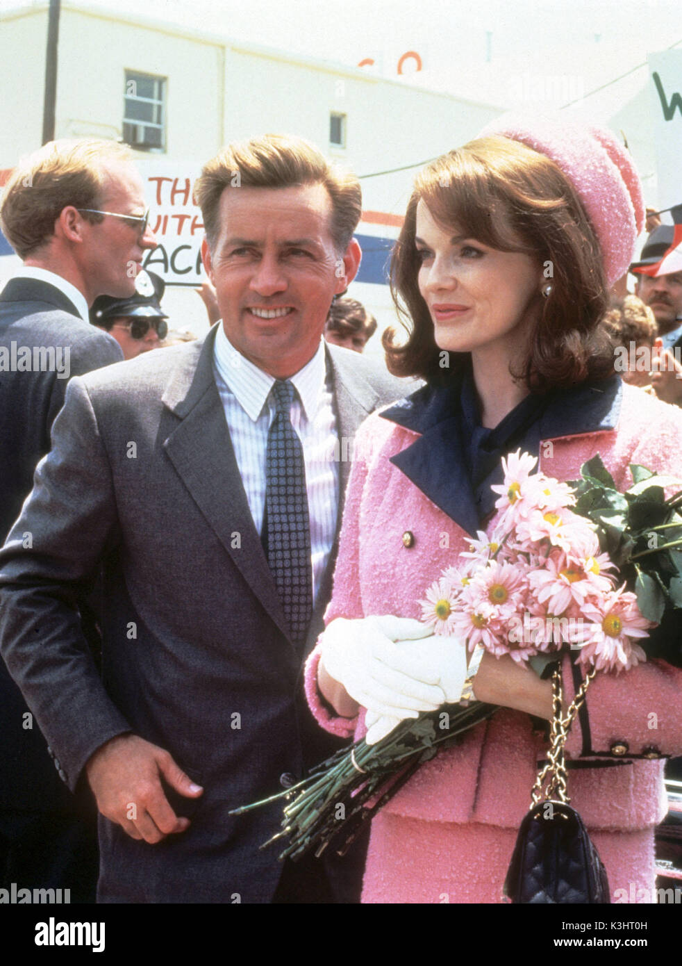 KENNEDY MARTIN SHEEN as President John F Kennedy, BLAIR BROWN as Jacqueline Kennedy     Date: 1983 Stock Photo