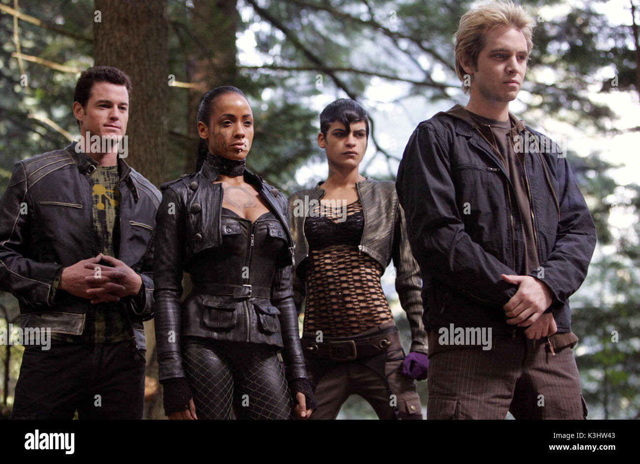 X Men The Last Stand Us 06 The Young Members Of Magneto S Brotherhood Of Evil Mutants From Left Multiple Man Eric Dane Callisto Dania Ramirez Arclight Omahyra And Pyro ron Stanford Prepare