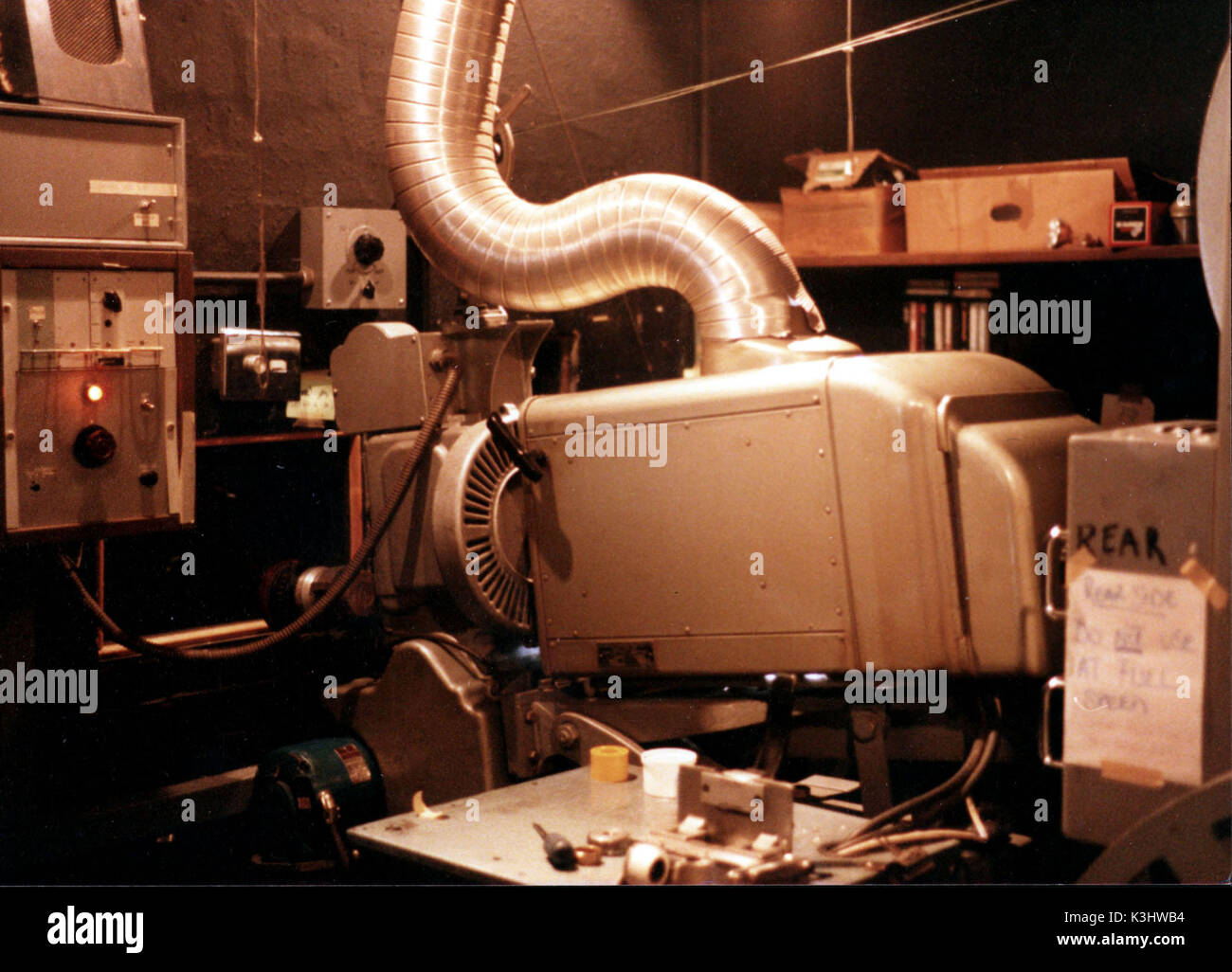 PROJECTION ROOM OF THE RITZY CINEMA, BRIXTON, LONDON Stock Photo