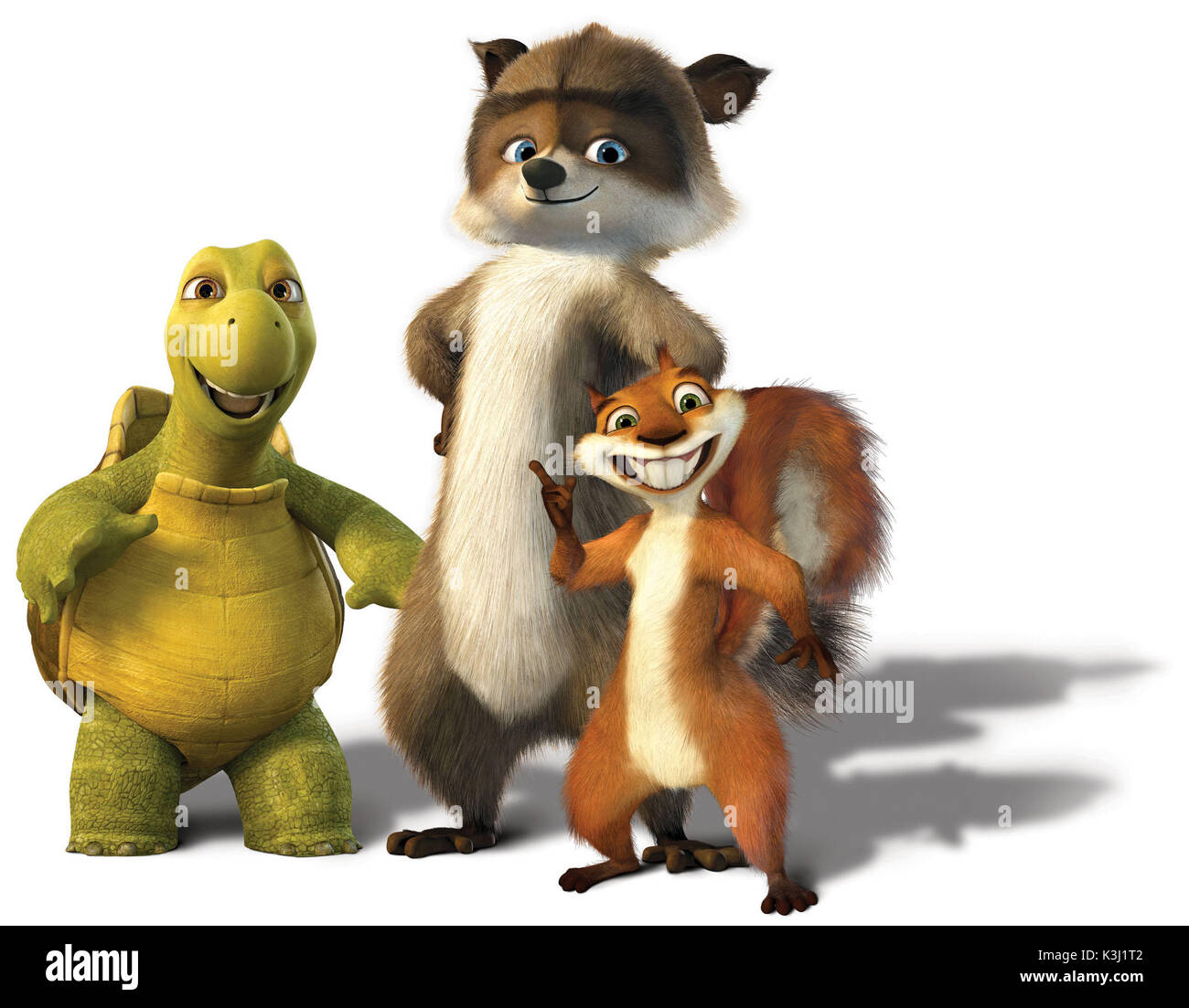 Turtle, RJ the Raccoon and Hammy the Squirrel from DreamWorks Animation&apo...