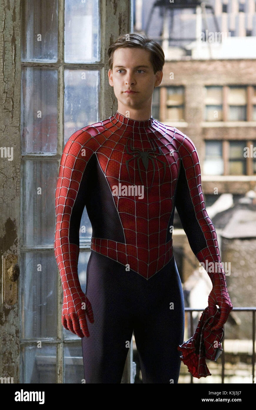 Tobey Maguire as Spider-Man SPIDER-MAN 3 TOBEY MAGUIRE as Peter Parker / Spider-man     Date: 2007 Stock Photo