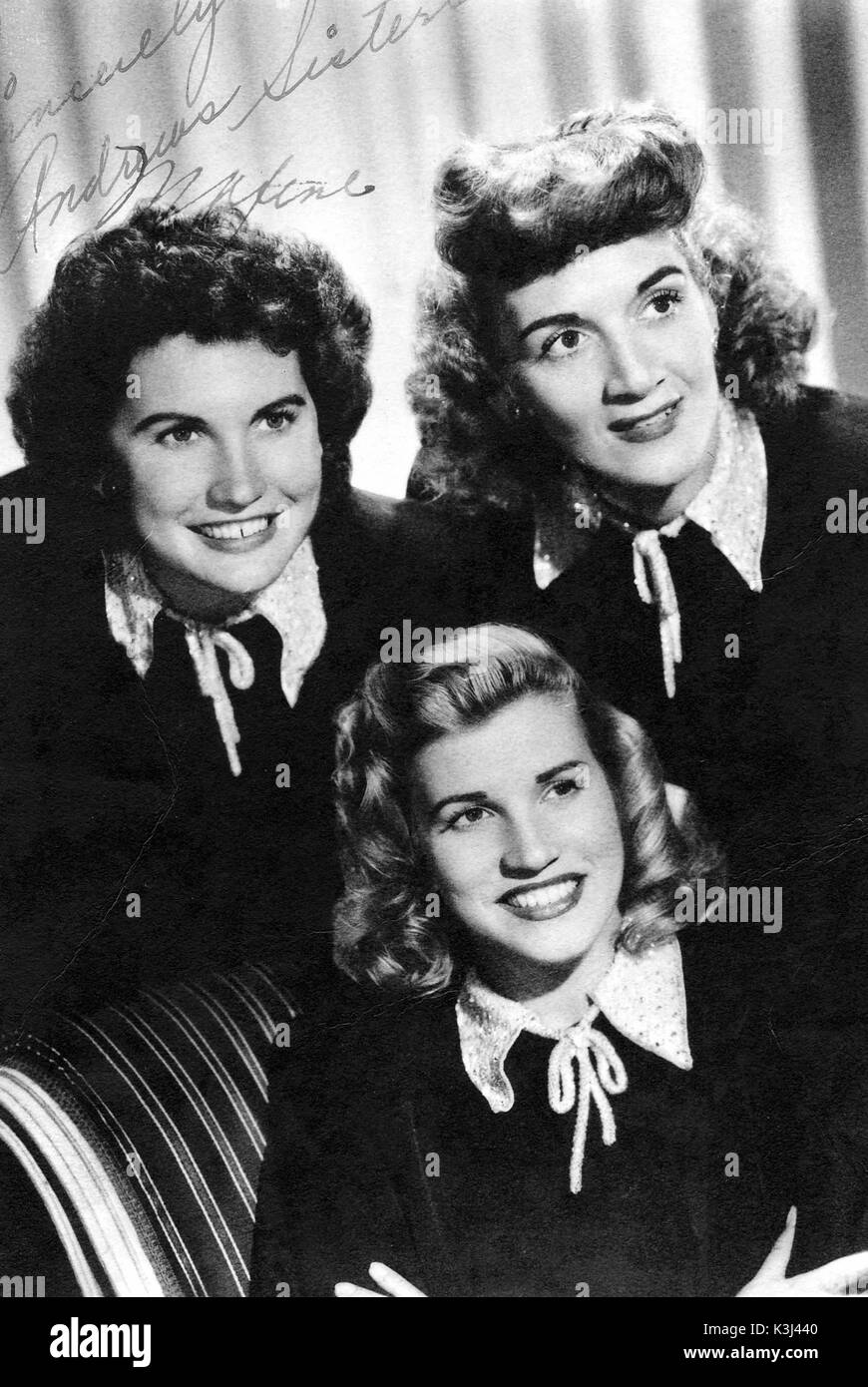 ANDREWS SISTERS Actresses, Singers, Performing Group MAXINE ANDREWS PATTY ANDREWS (1918 - 2013) LAVERNE ANDREWS Stock Photo