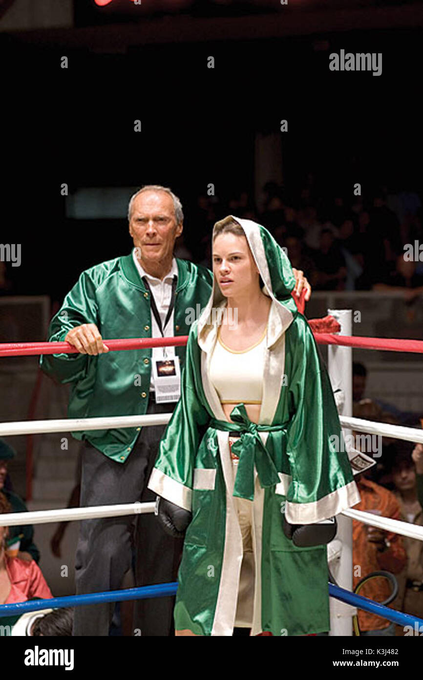 MILLION DOLLAR BABY CLINT EASTWOOD, HILARY SWANK PHOTOGRAPHS TO BE USED SOLELY FOR ADVERTISING, PROMOTION, PUBLICITY OR REVIEWS OF THIS SPECIFIC MOTION PICTURE AND TO REMAIN THE PROPERTY OF THE STUDIO. NOT FOR SALE OR REDISTRIBUTION.     Date: 2004 Stock Photo