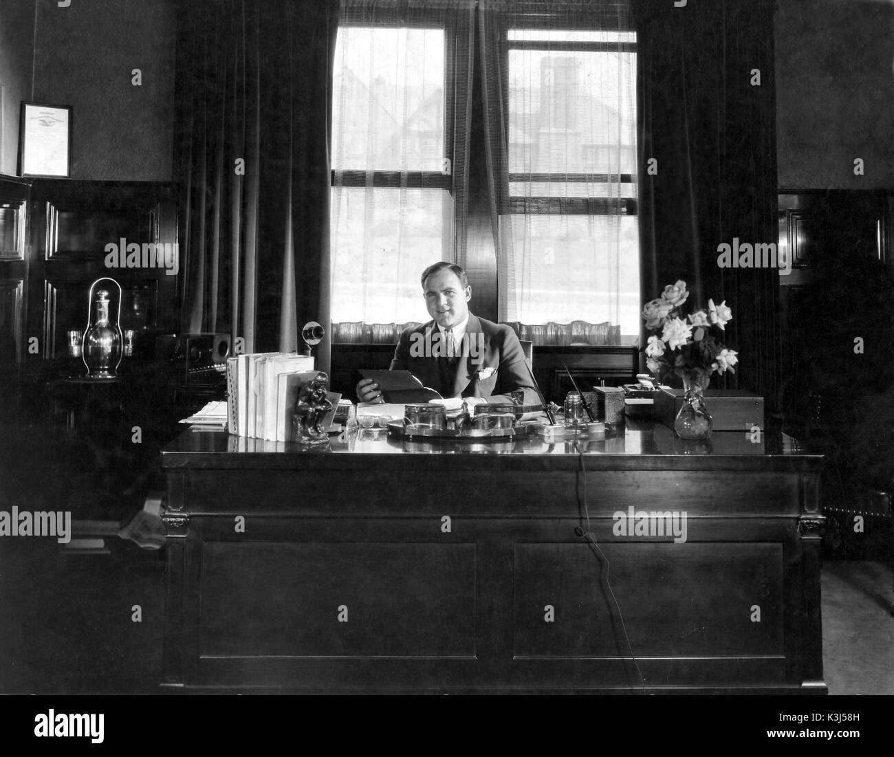 Hal Roach American Producer Director Writer At His Desk In His