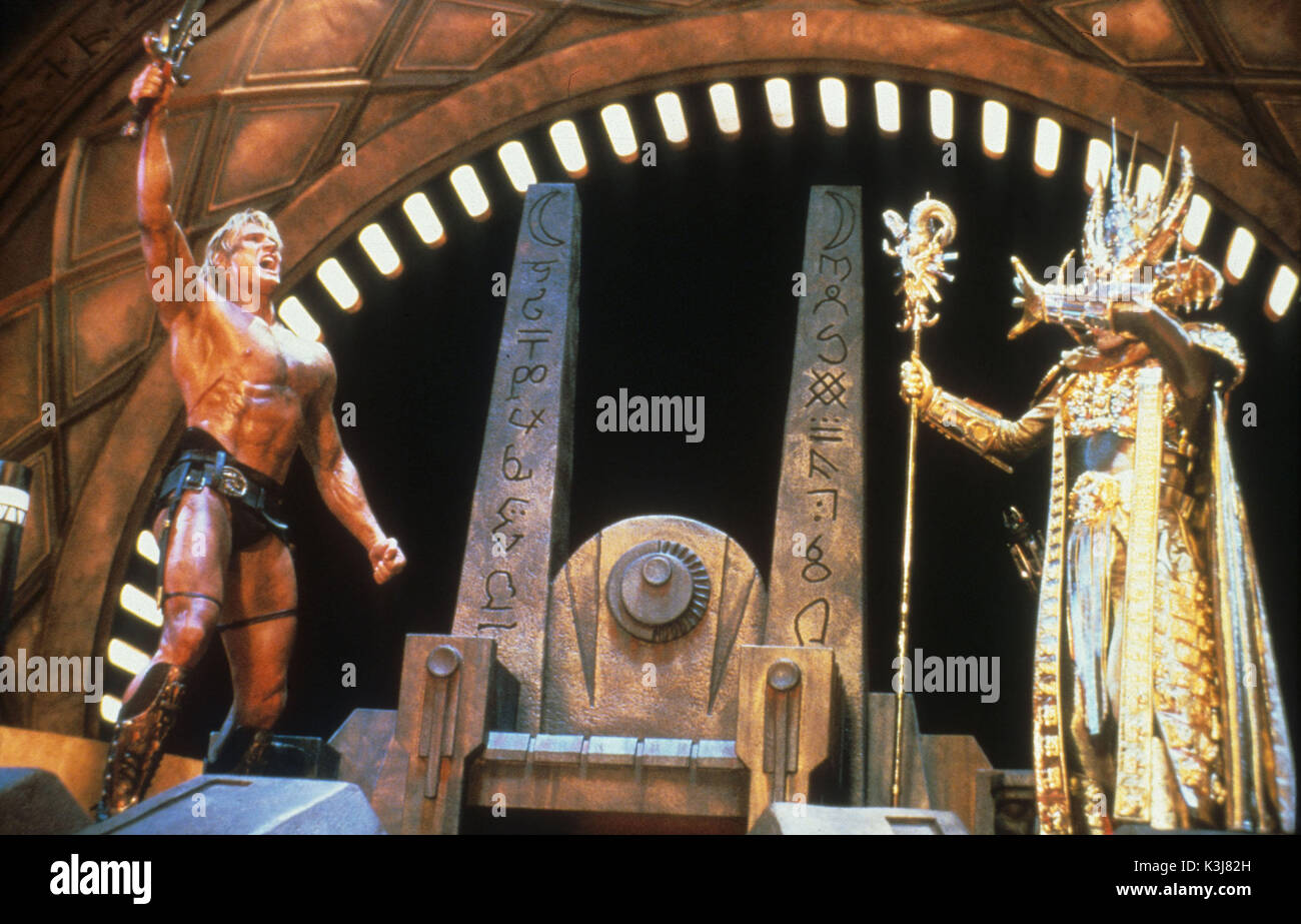MASTERS OF THE UNIVERSE DOLPH LUNDGREN as He-Man Stock Photo