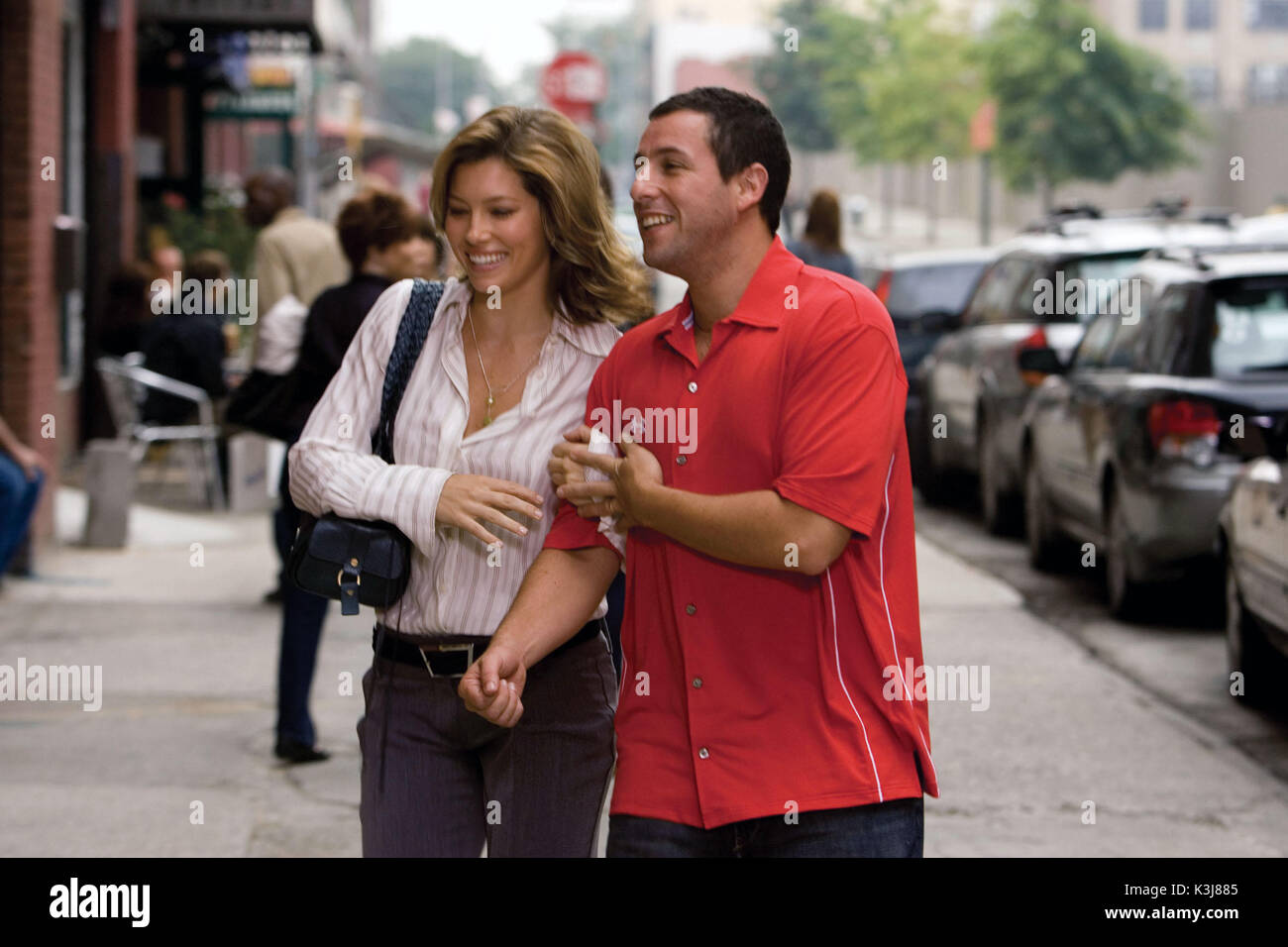 JESSICA BIEL and ADAM SANDLER star in the comedy I Now Pronounce You Chuck and Larry. I NOW PRONOUNCE YOU CHUCK & LARRY JESSICA BIEL, ADAM SANDLER Stock Photo