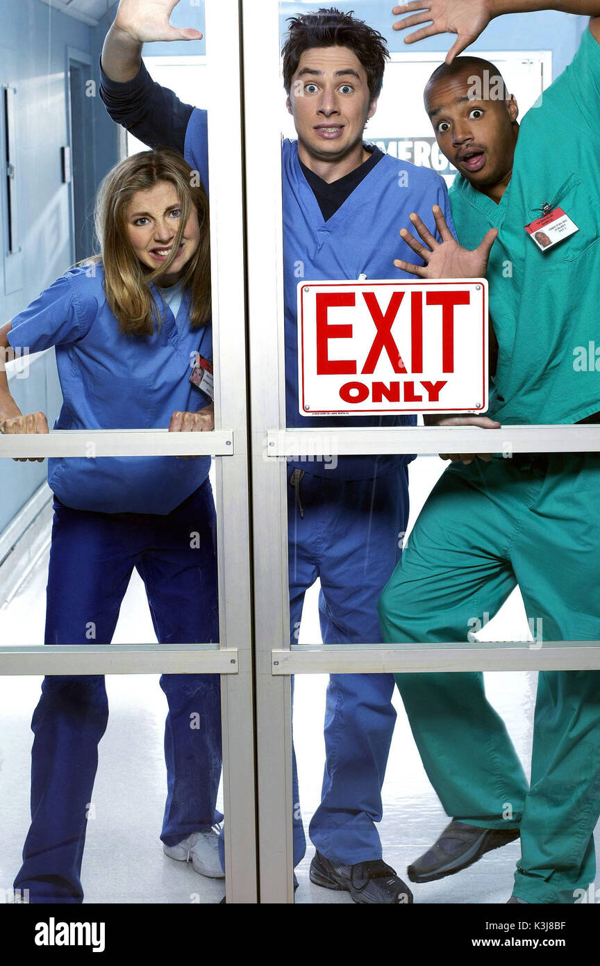 SCRUBS NBC Series Pictured Sarah Chalke as Elliott Reid, Zach
