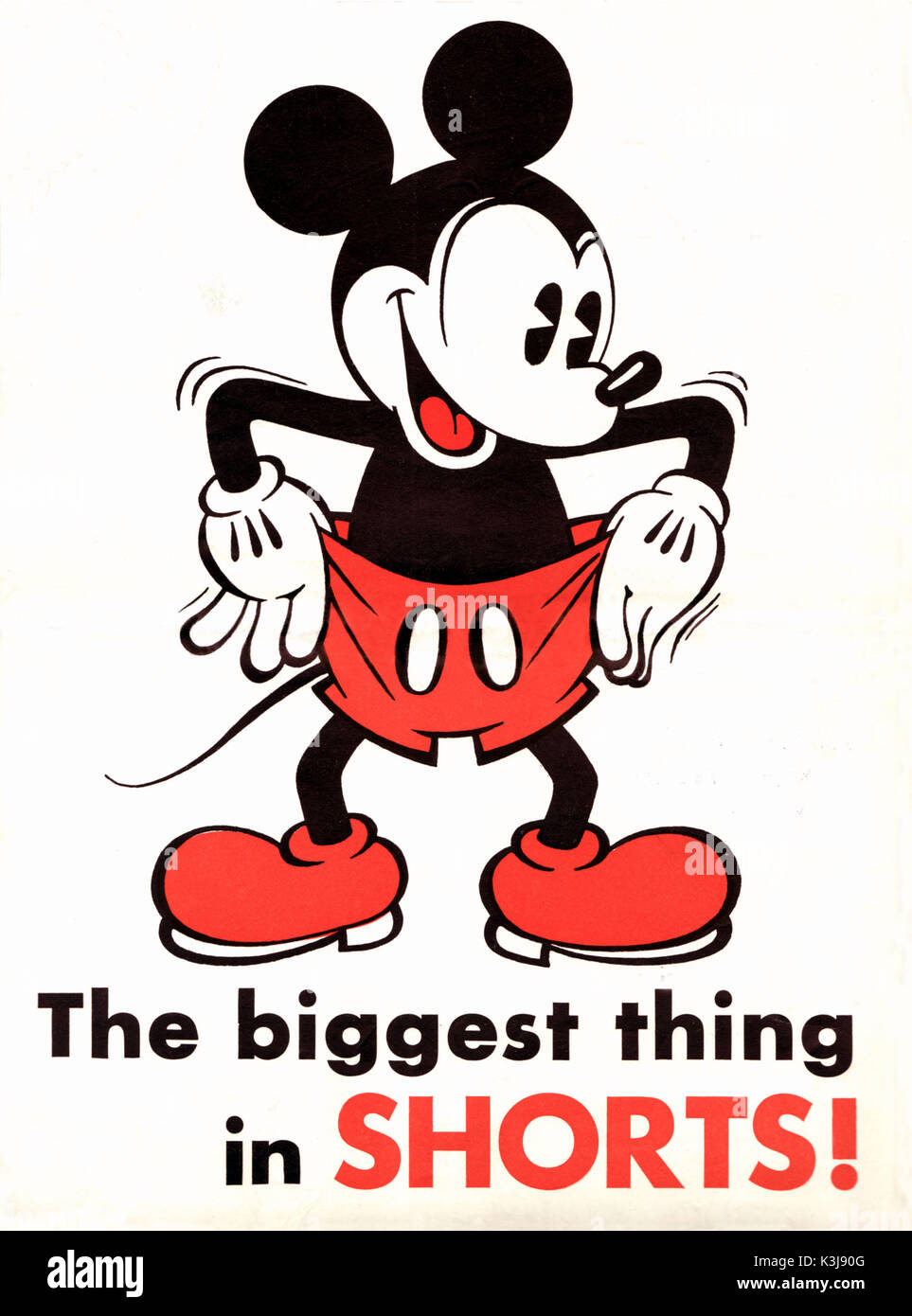 MICKEY MOUSE  'The biggest thing in shorts' Stock Photo