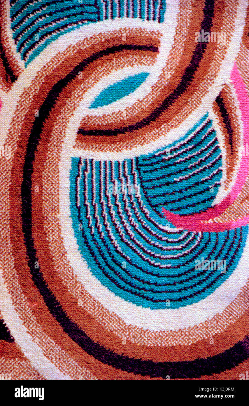EXAMPLE OF 1930s CARPET FROM CINEMAS Stock Photo