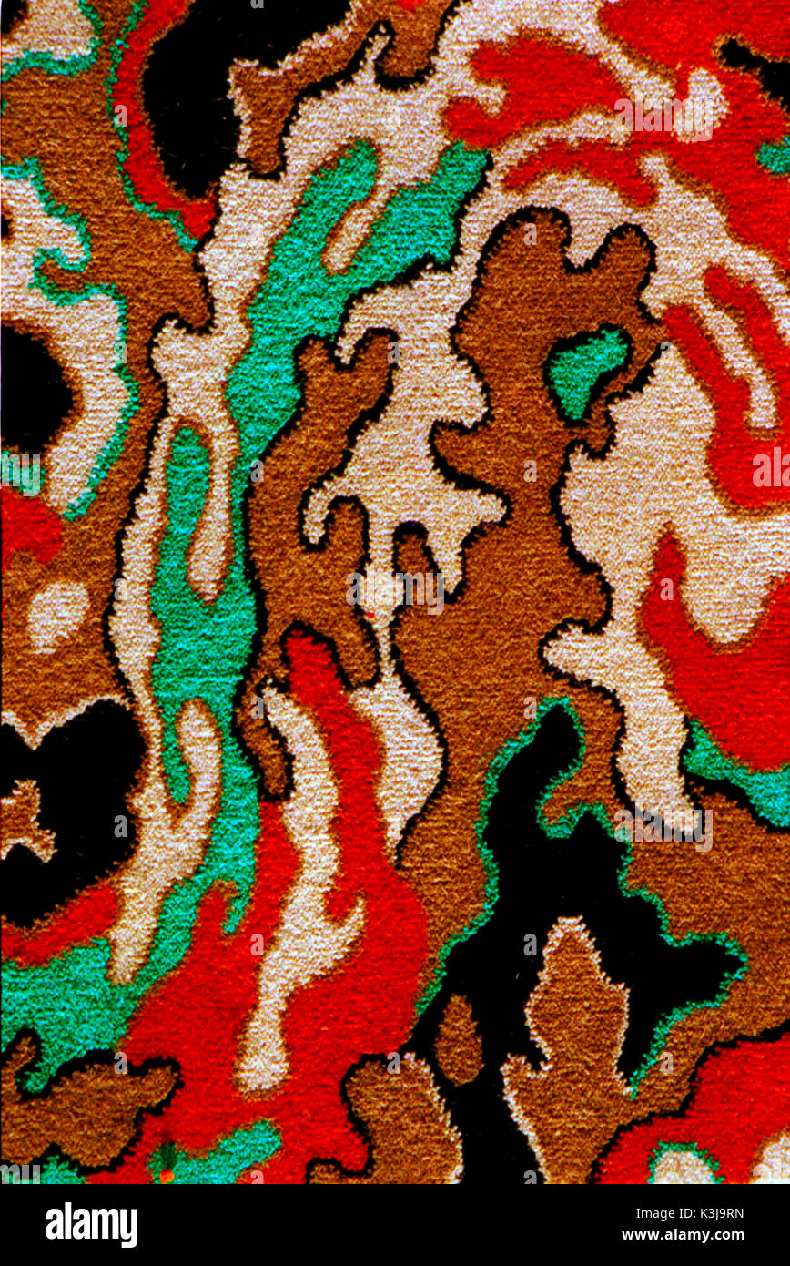 EXAMPLE OF 1930s CARPET FROM CINEMAS Stock Photo