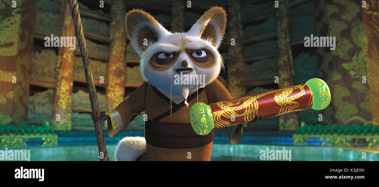 KUNG FU PANDA DUSTIN HOFFMAN voices Master Shifu, holding the Stock