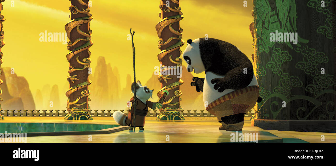 KUNG FU PANDA DUSTIN HOFFMAN voices Master Shifu, JACK BLACK voices Po