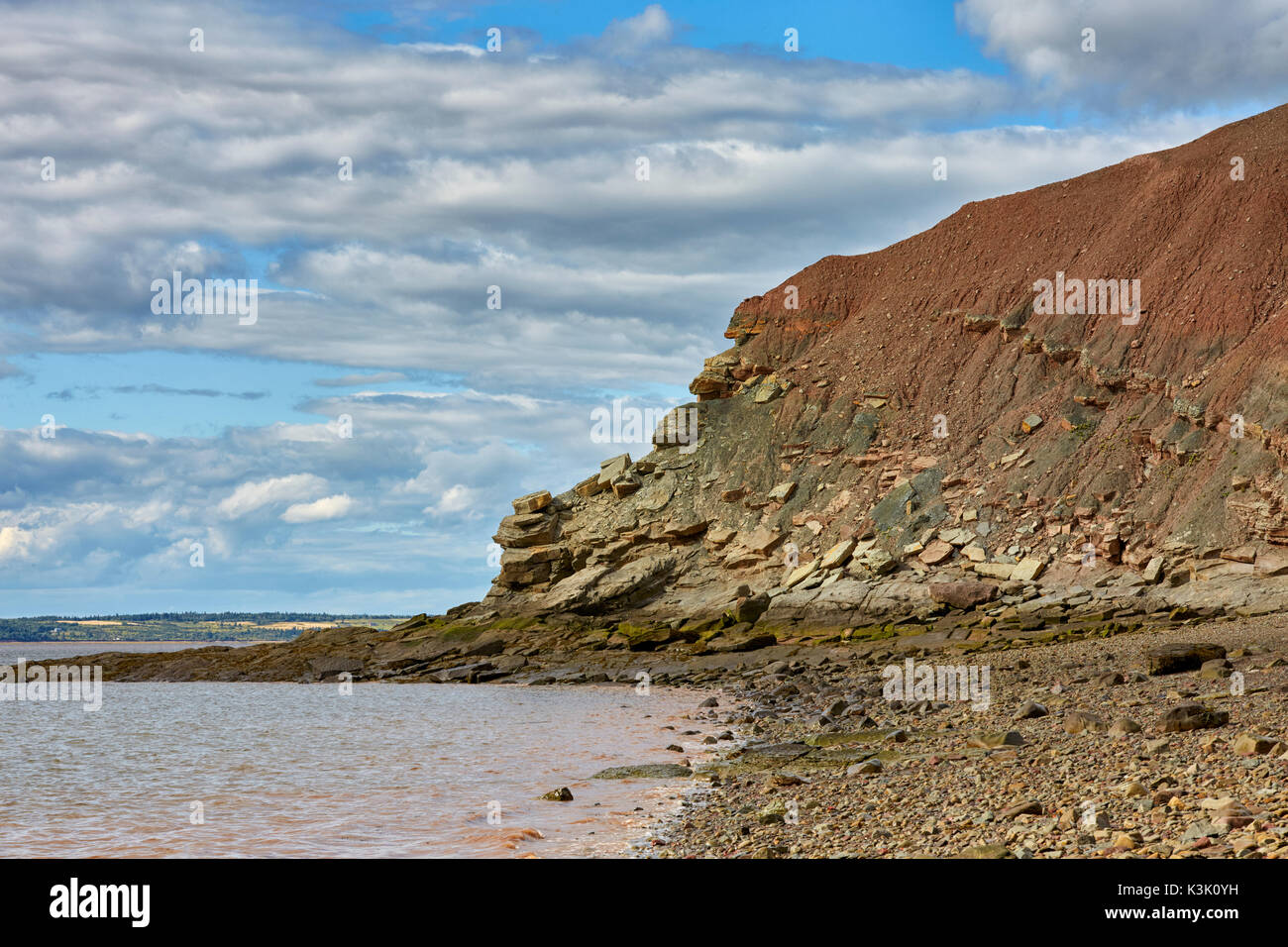 Joggins Fossil Cliffs, Nova Scotia, Canada Stock Photo