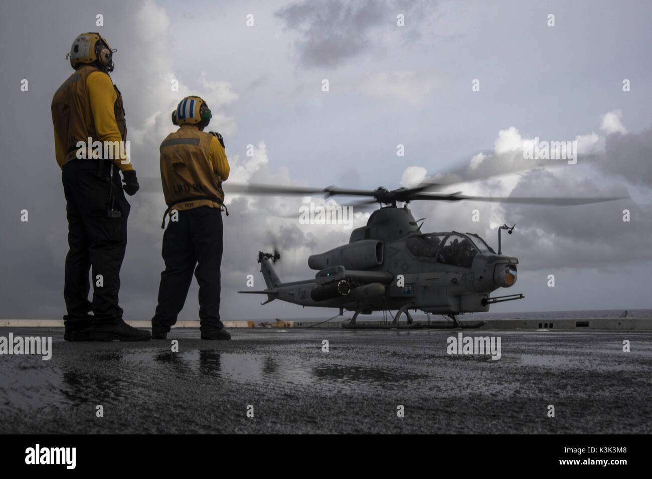 AH-1Z Viper prepares for takeoff Stock Photo
