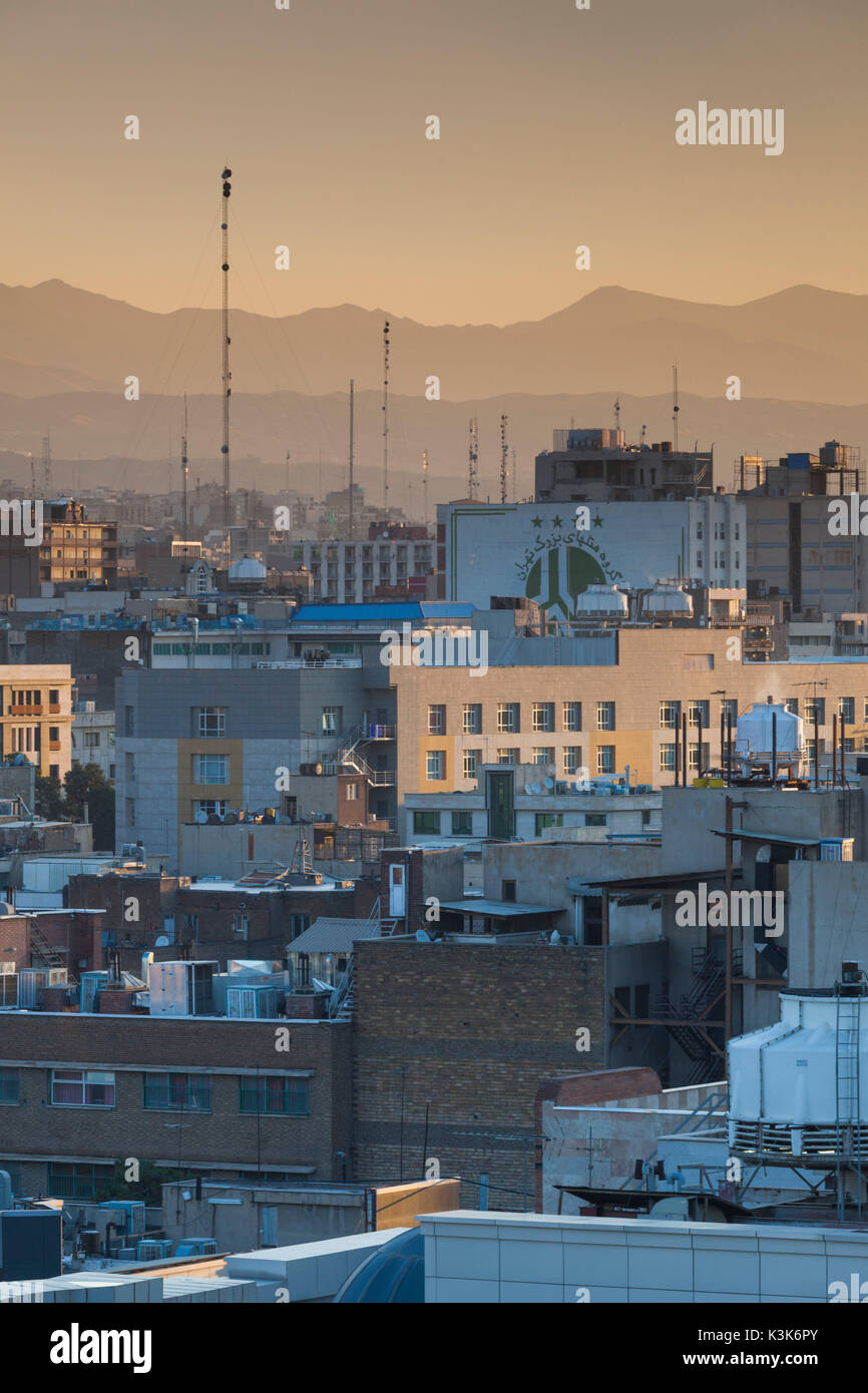 Iran, Tehran, elevated city view, morning Stock Photo