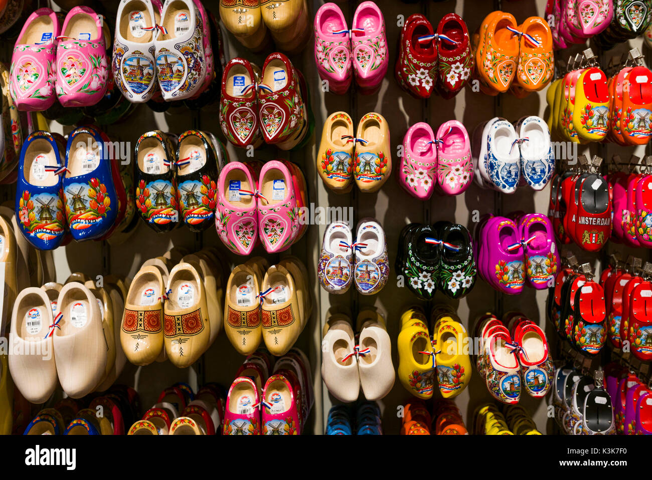 Netherlands, Amsterdam, souvenir Dutch wooden shoes Stock Photo Alamy