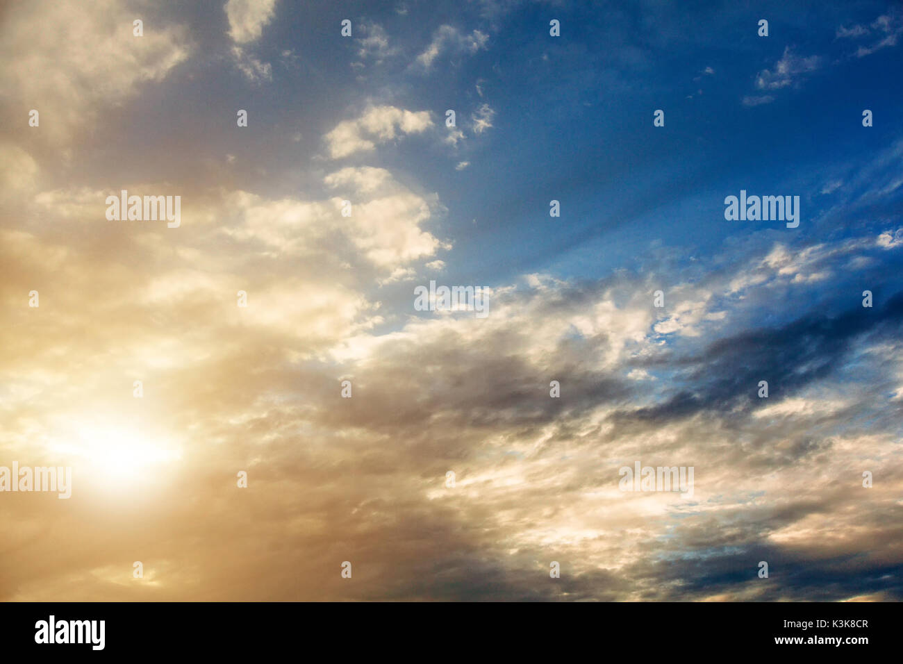 A beautiful sunset sky over the sea. sky sunset Stock Photo - Alamy