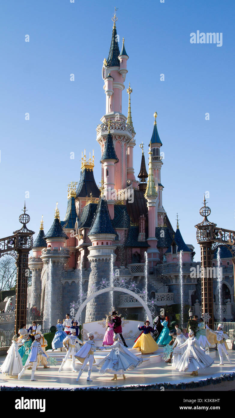 Royal Christmas wishes in Disneyland Paris Marne La Vallee France Stock Photo