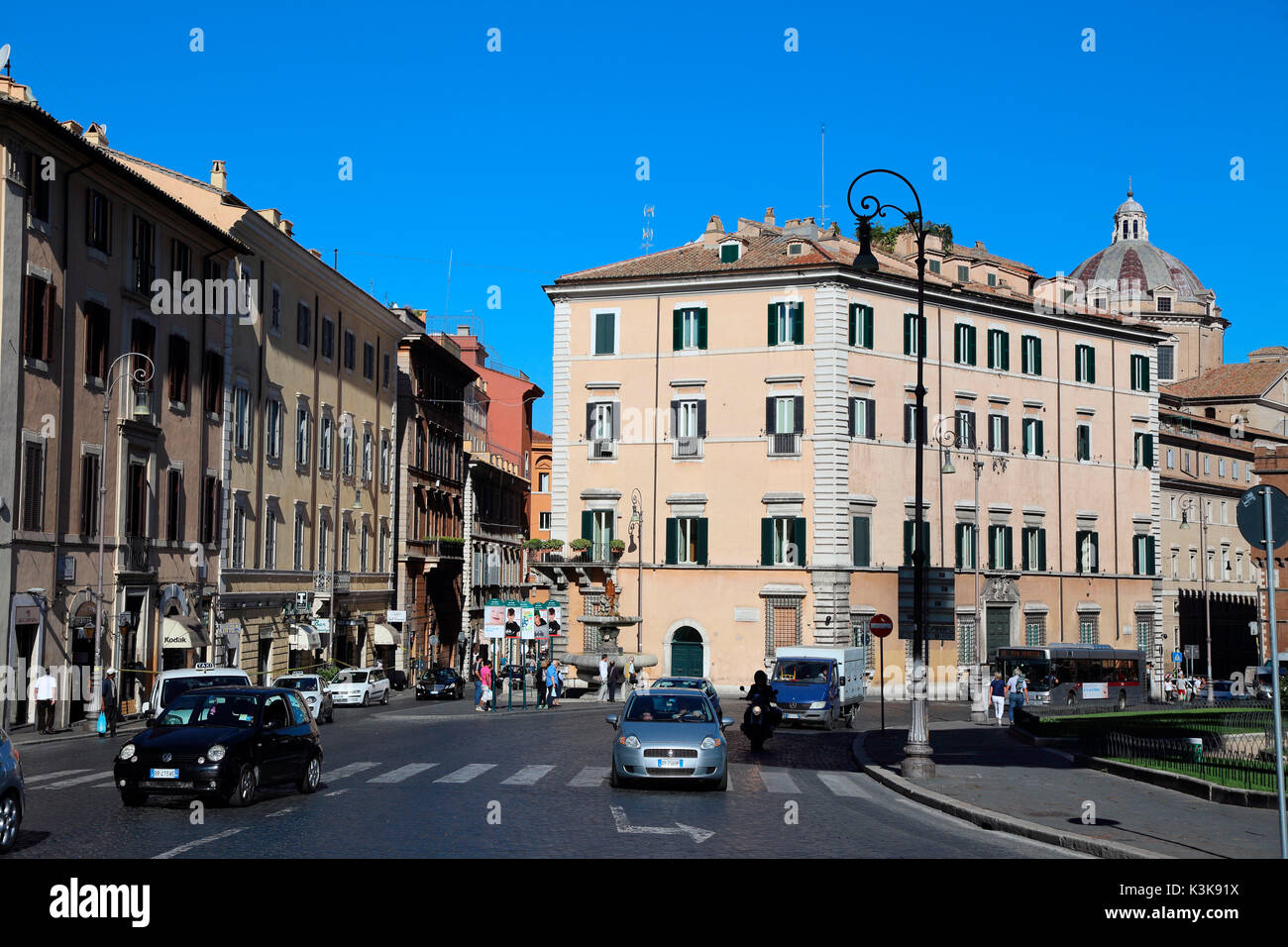 Italy Rome Via del Teatro di Marcello Stock Photo