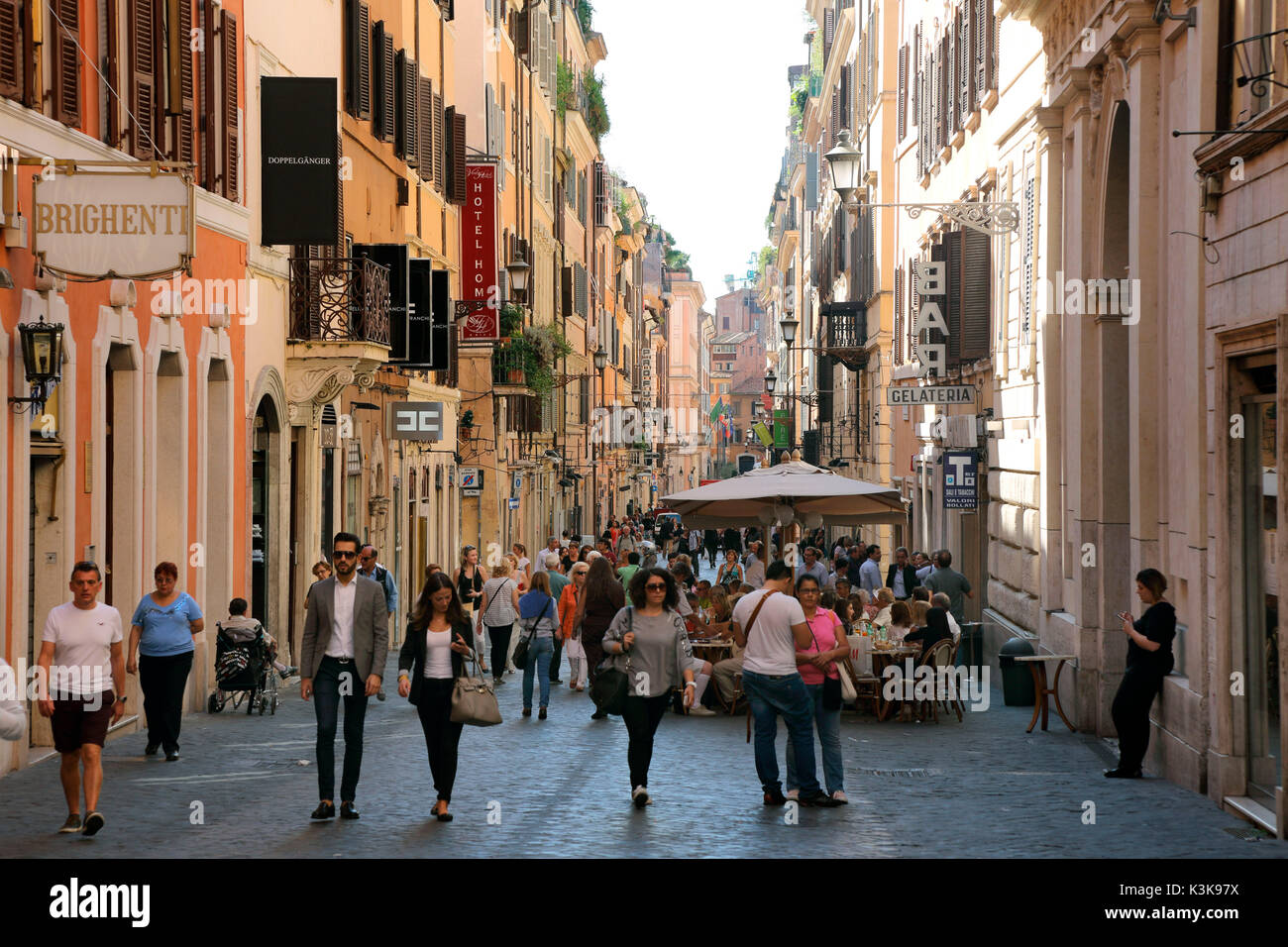 Italy Rome Via Frattina Stock Photo