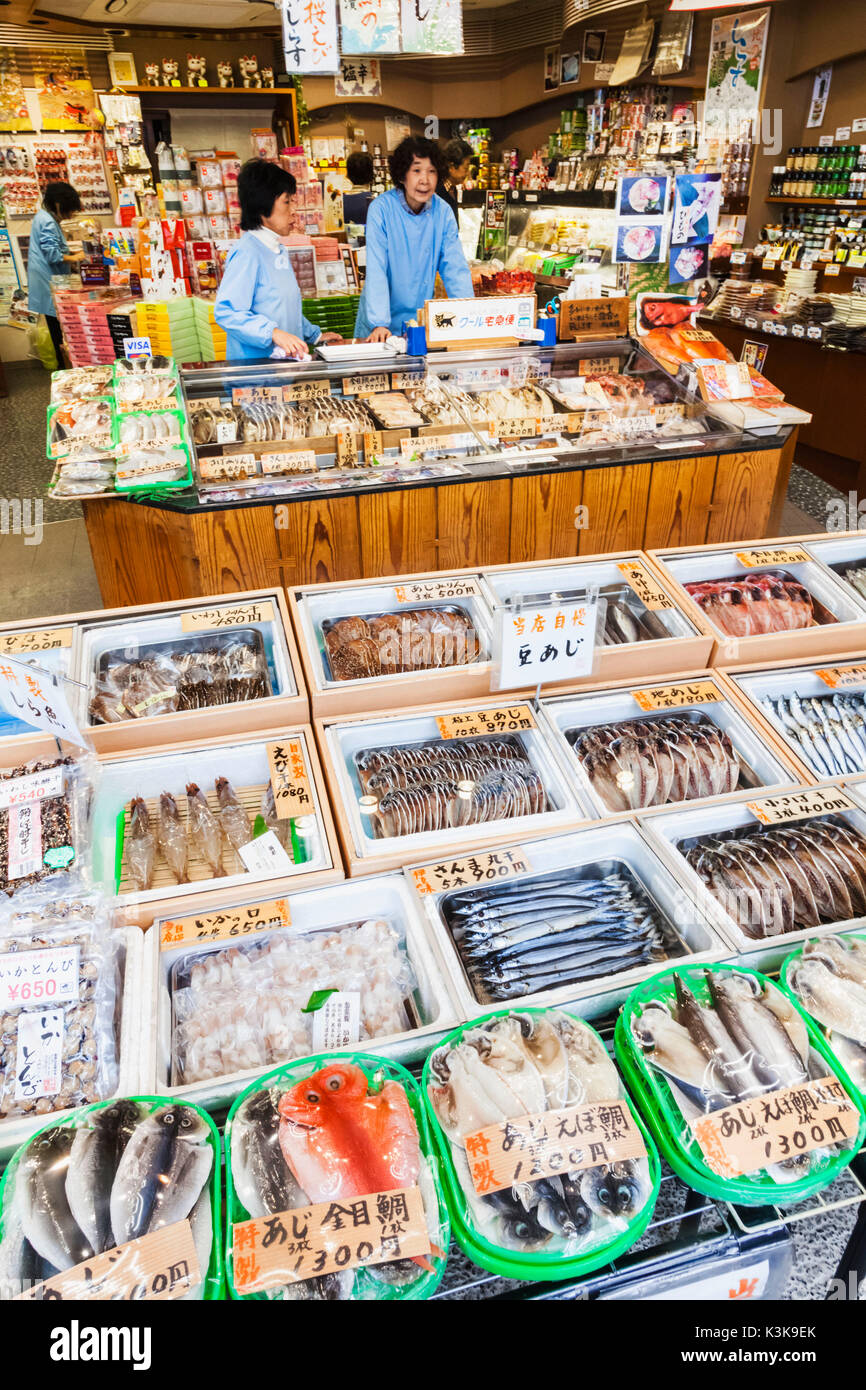 Japan, Hoshu, Shizuoka Prefecture, Atami, Dried Seafood Shop Display