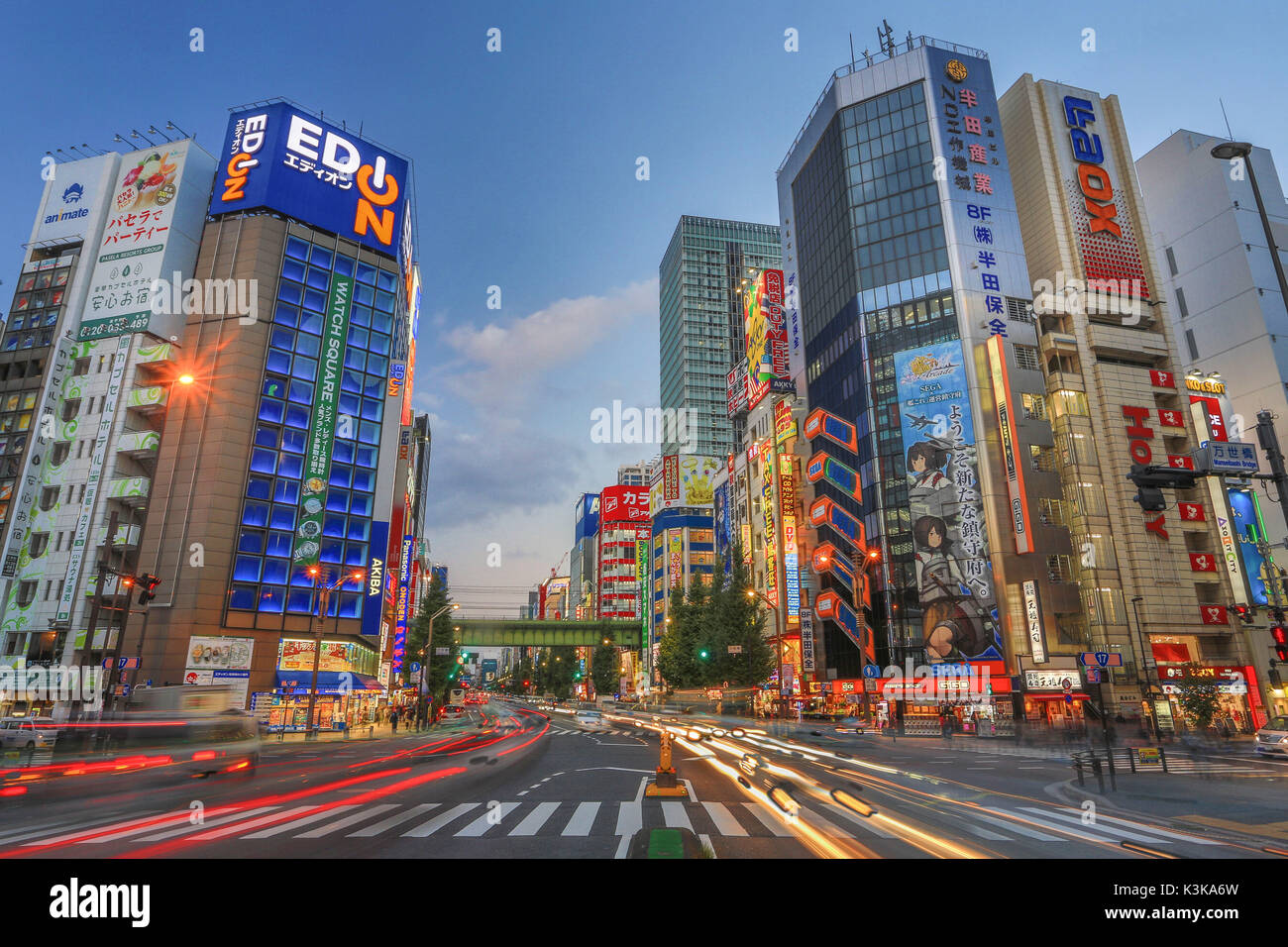 Japan, Tokyo City, Akihabara Electric Town, Chuo Avenue Stock Photo