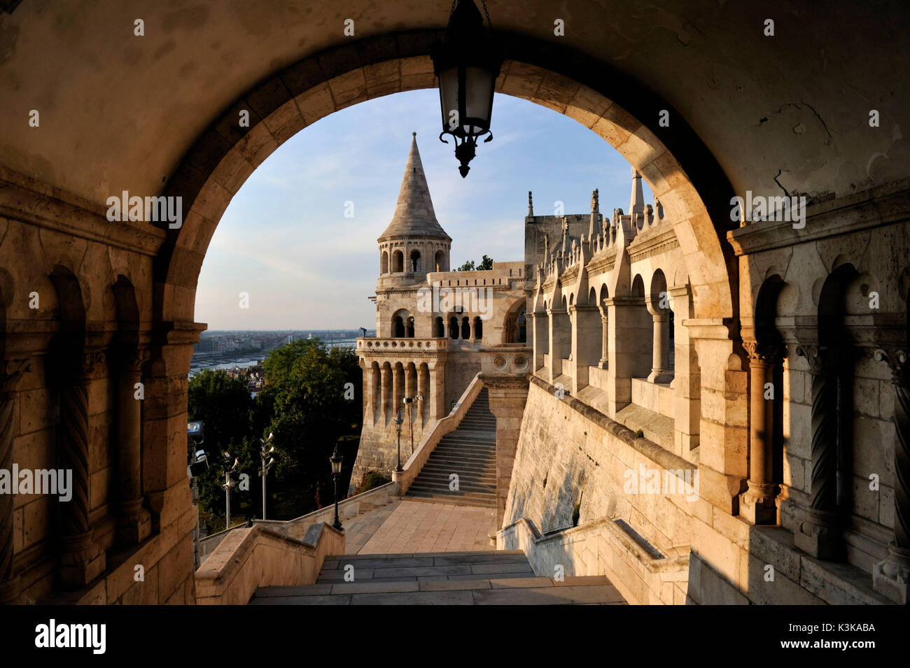 Hungary, Budapest, Fisherman's Bastion - end of 19th century located in the historical Buda Castle district listed as World Heritage by UNESCO Stock Photo