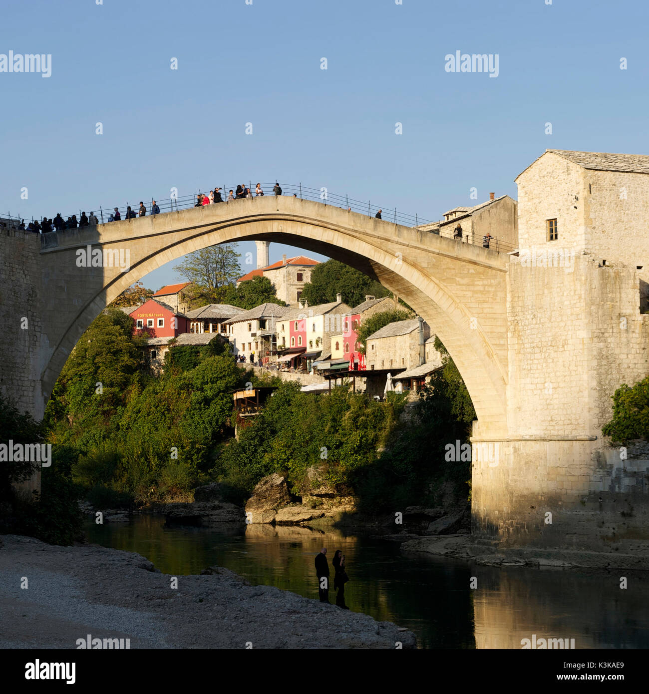 Bosnia and Herzegovina, Mostar, listed as World Heritage by UNESCO, Old Bridge (Stari most) Stock Photo