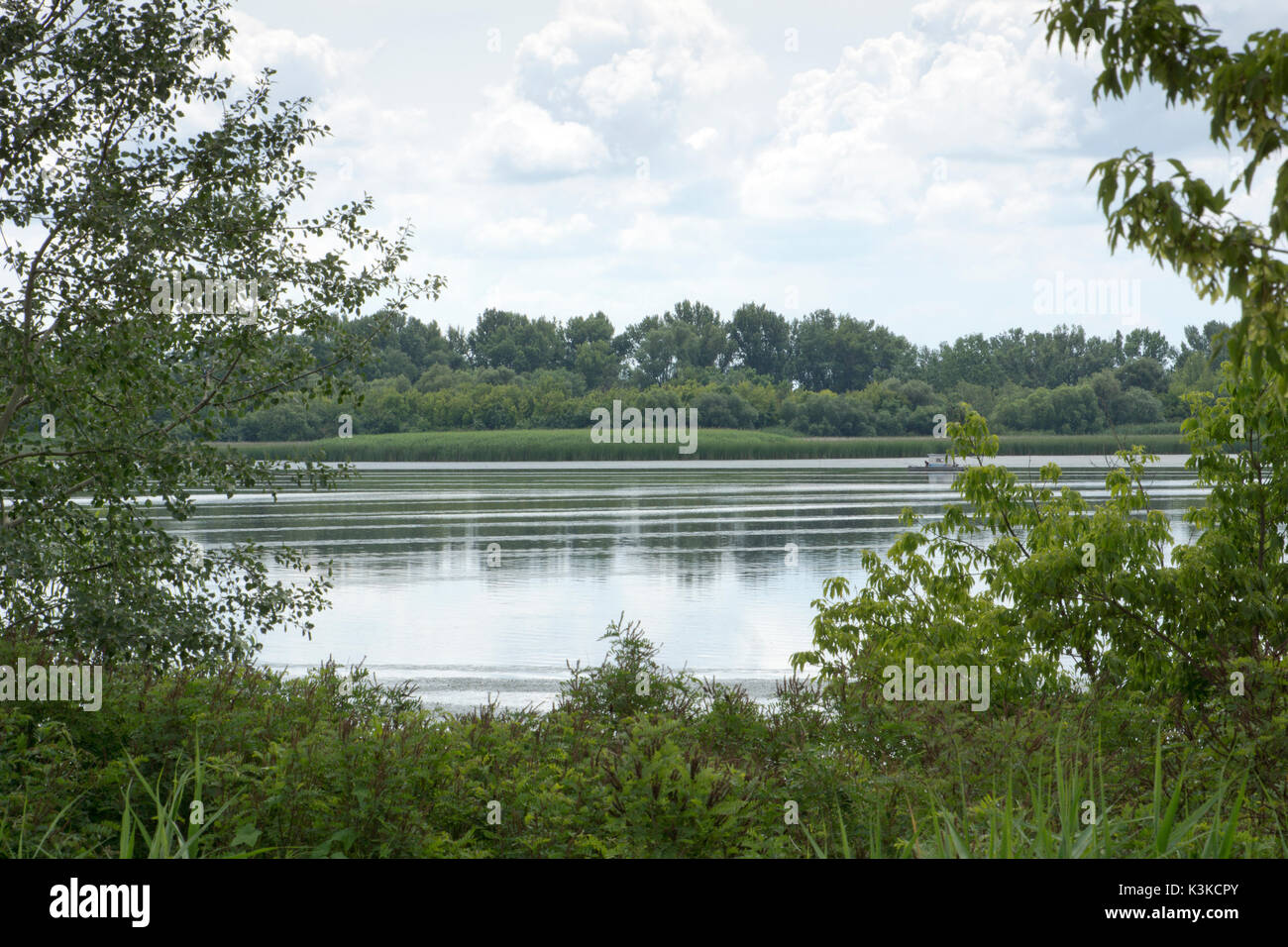 View on Lake Tisza in Hungary Stock Photo