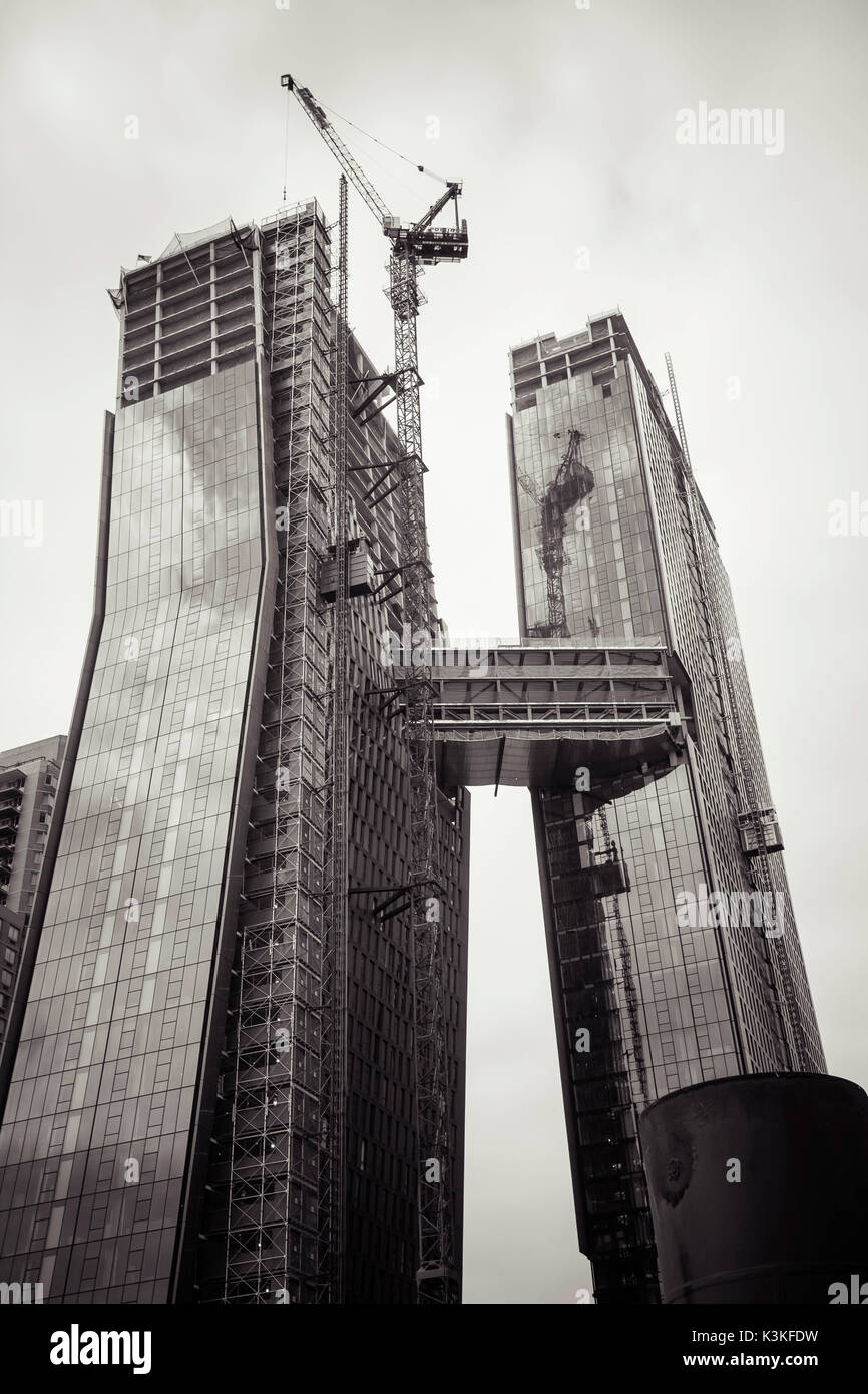 Manhatten Tower under construction, New York, USA Stock Photo