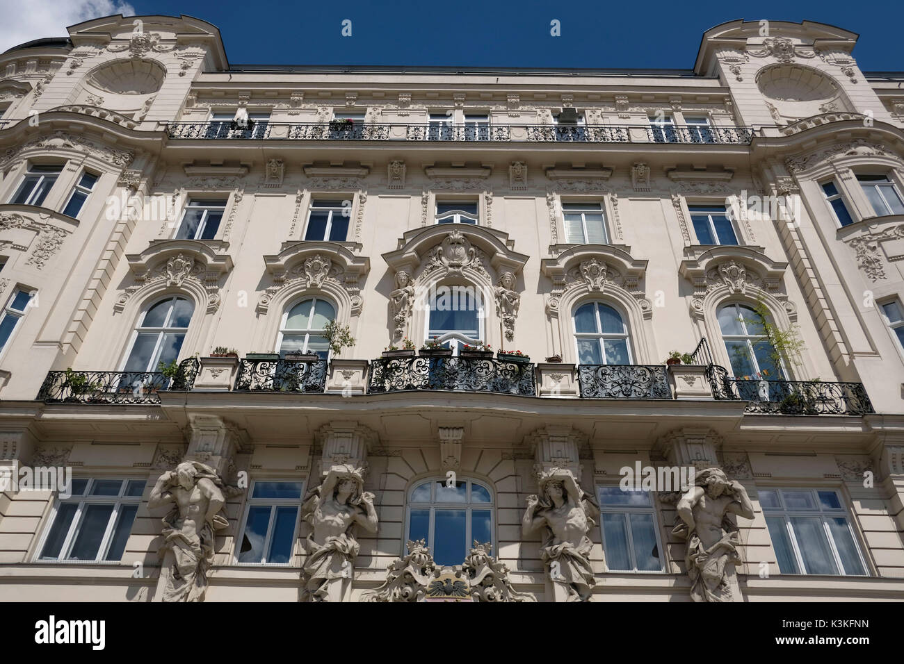 Europe, Austria, Vienna, capital, neoclassical facade Stock Photo