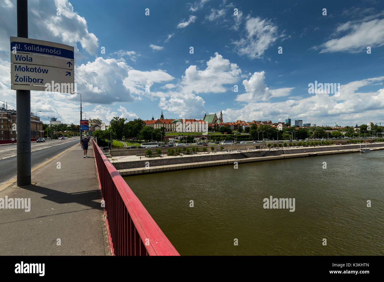 Europa, Poland, Voivodeship Masovian, Warsaw - the capital and largest city of Poland / Old Town / Slasko-Dabrowski Bridge Stock Photo