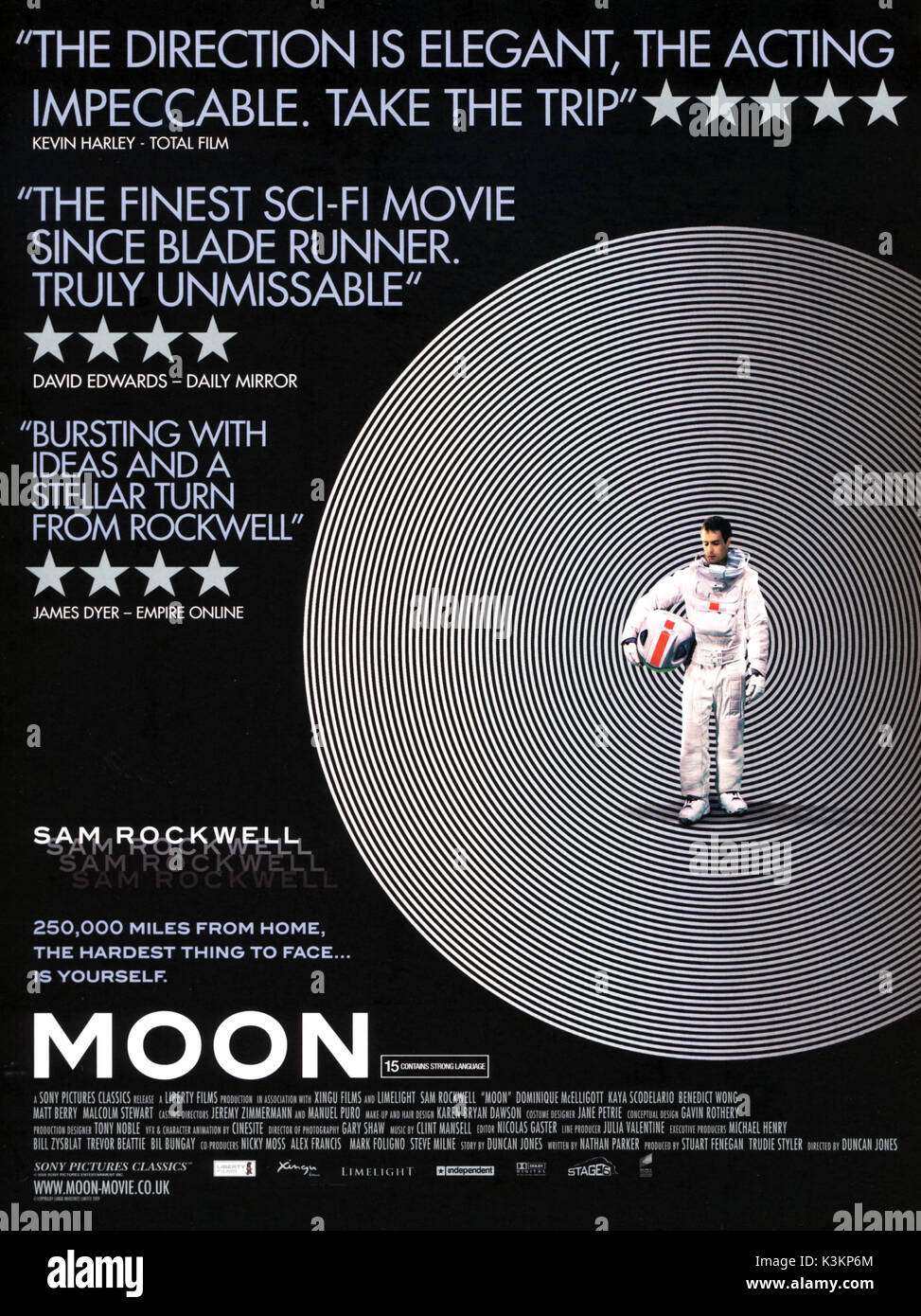 MOON  SAM ROCKWELL Stock Photo