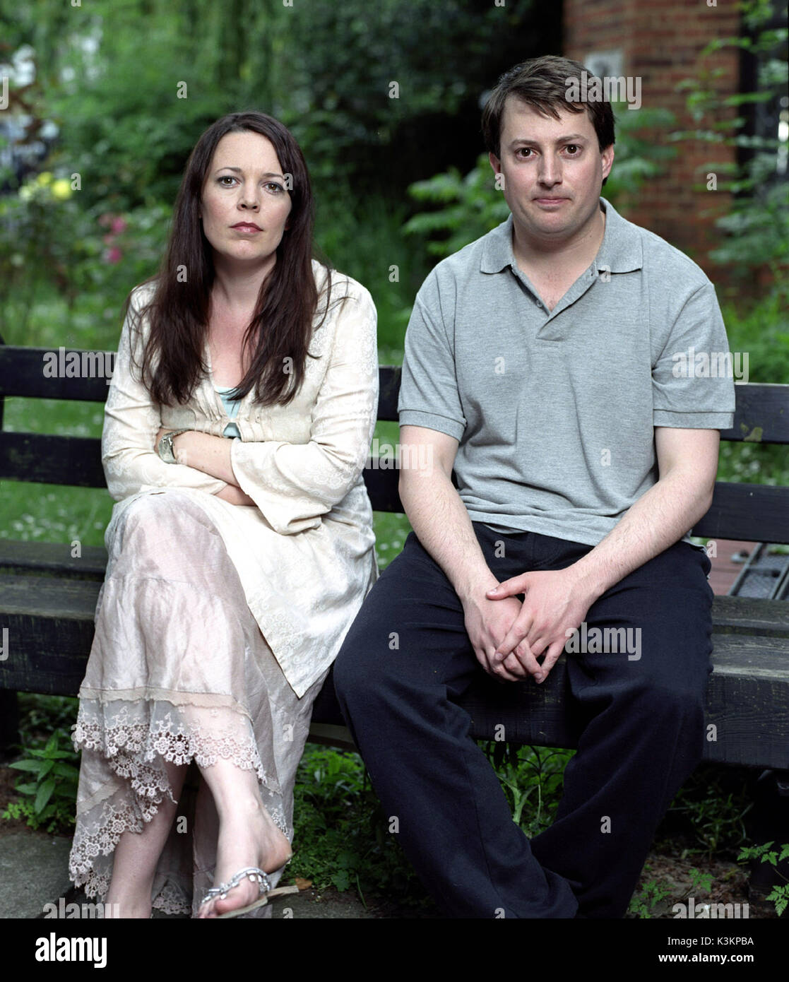 PEEP SHOW Series,2/ Episode,1 OLIVIA COLEMAN as Sophie Chapman, DAVID MITCHELL as Mark Corrigan        Date: 2003 Stock Photo